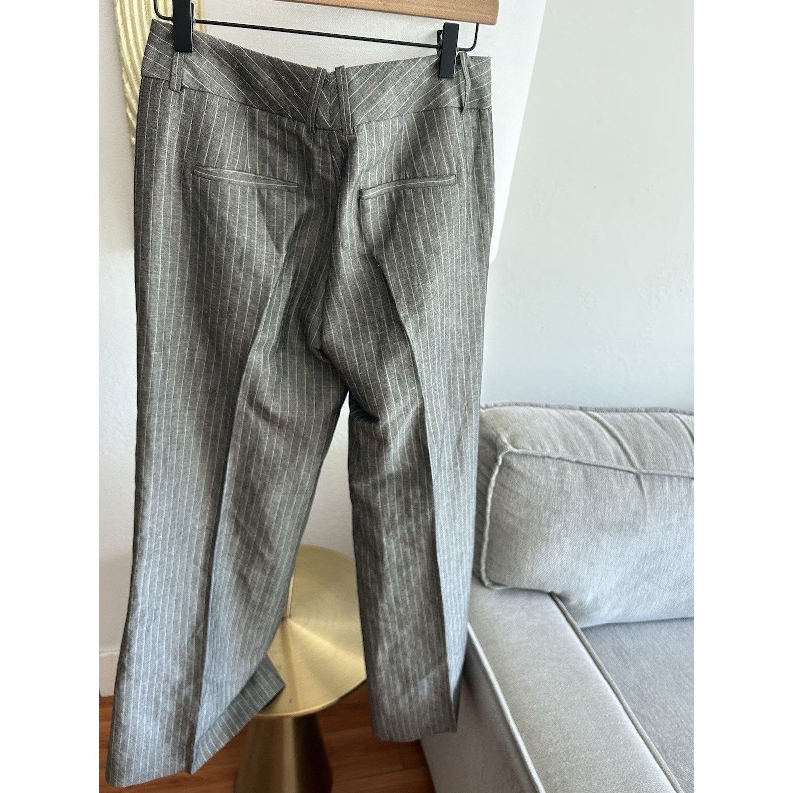 Express Vintage Express Linen Blend Pinstripes Y2K Pants Size 6 Size 28" / US 6 / IT 42 - 7 Thumbnail