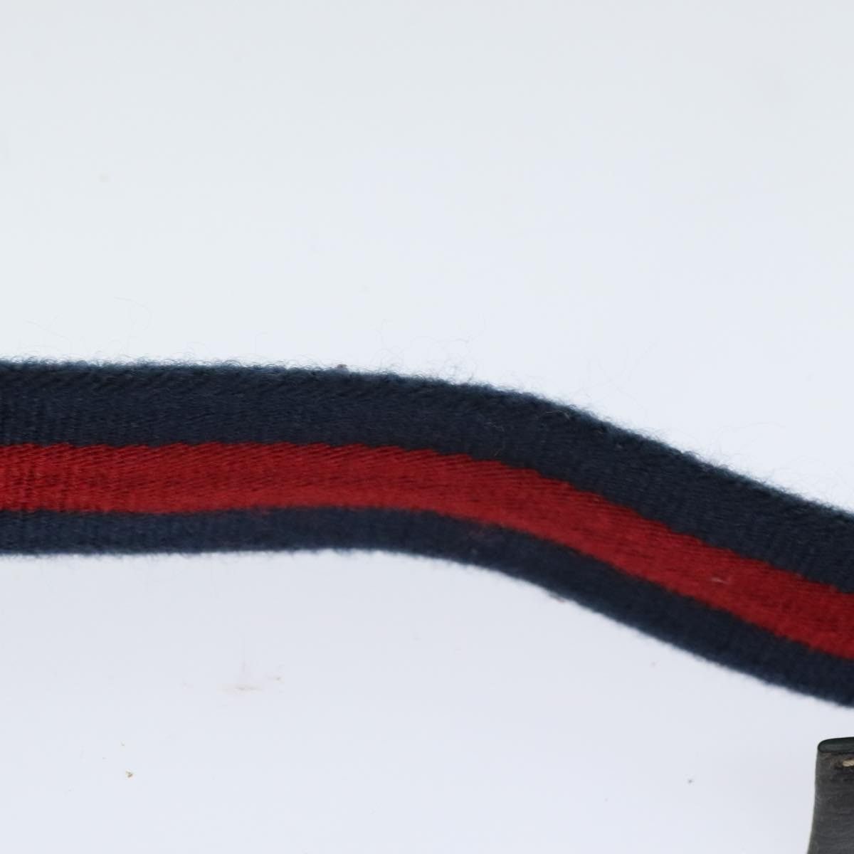 Gucci GUCCI GG Canvas Sherry Line Hand Bag Navy Silver Red Size ONE SIZE - 8 Thumbnail