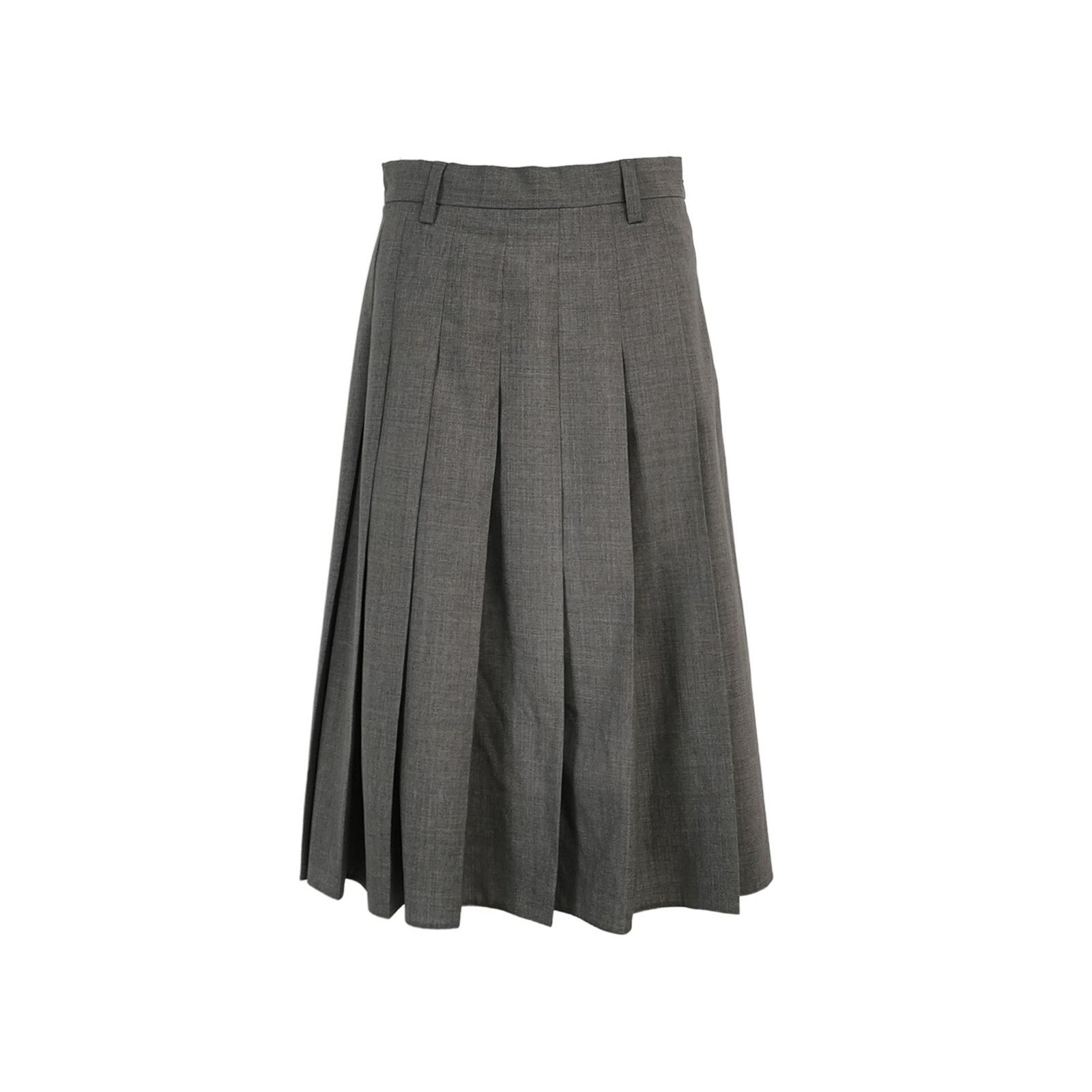 Prada Prada Wool Pleated Midi Skirt XS Size 26" / US 2 / IT 38 - 1 Thumbnail