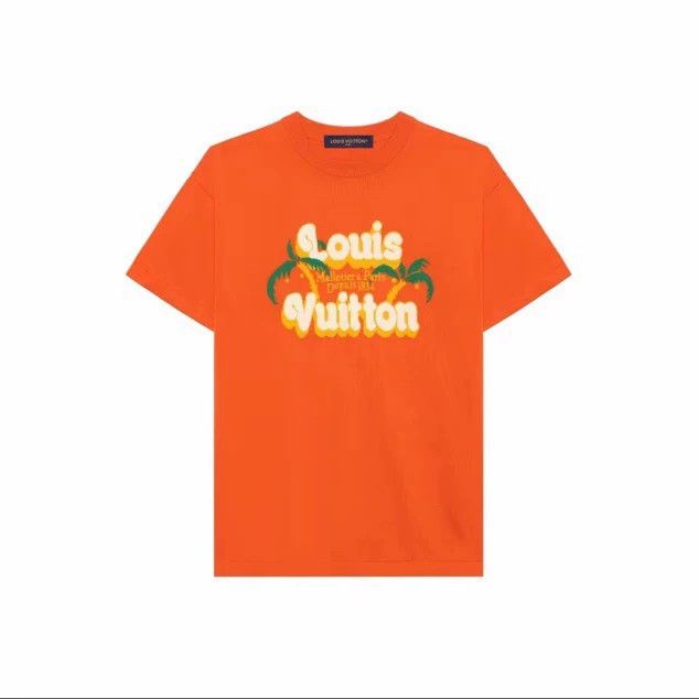 Louis Vuitton Louis Vuitton Orange Coconut Tree Knit Tee Size US M / EU 48-50 / 2 - 1 Thumbnail