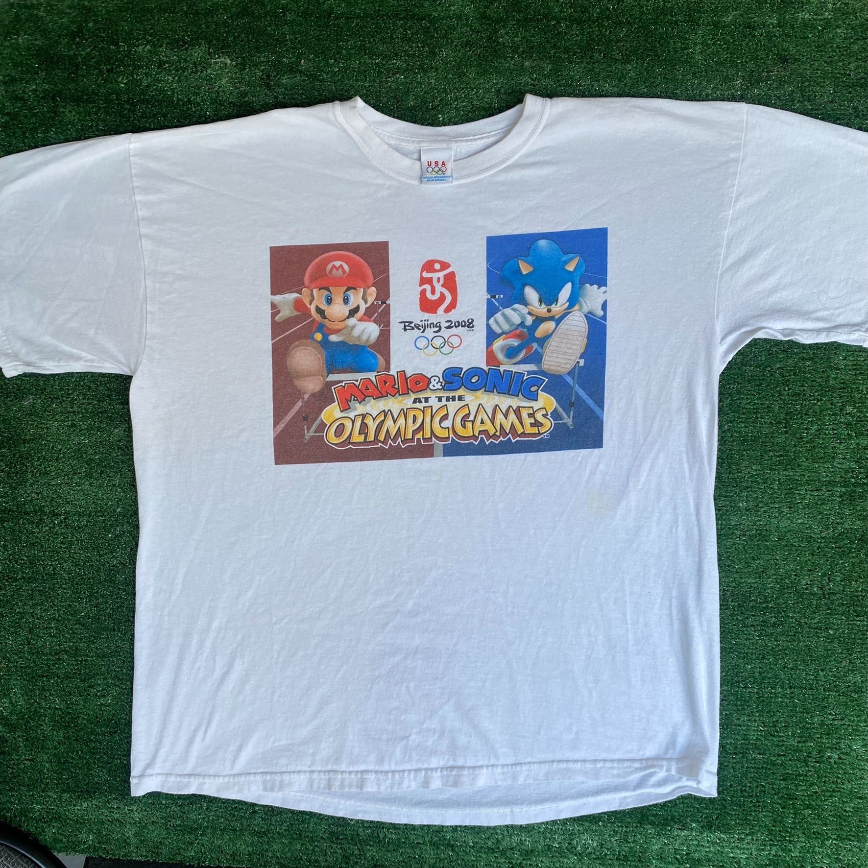 Nintendo Vintage Y2K Mario Sonic Olympic Games Shirt Nintendo Beijing Size US XL / EU 56 / 4 - 1 Thumbnail