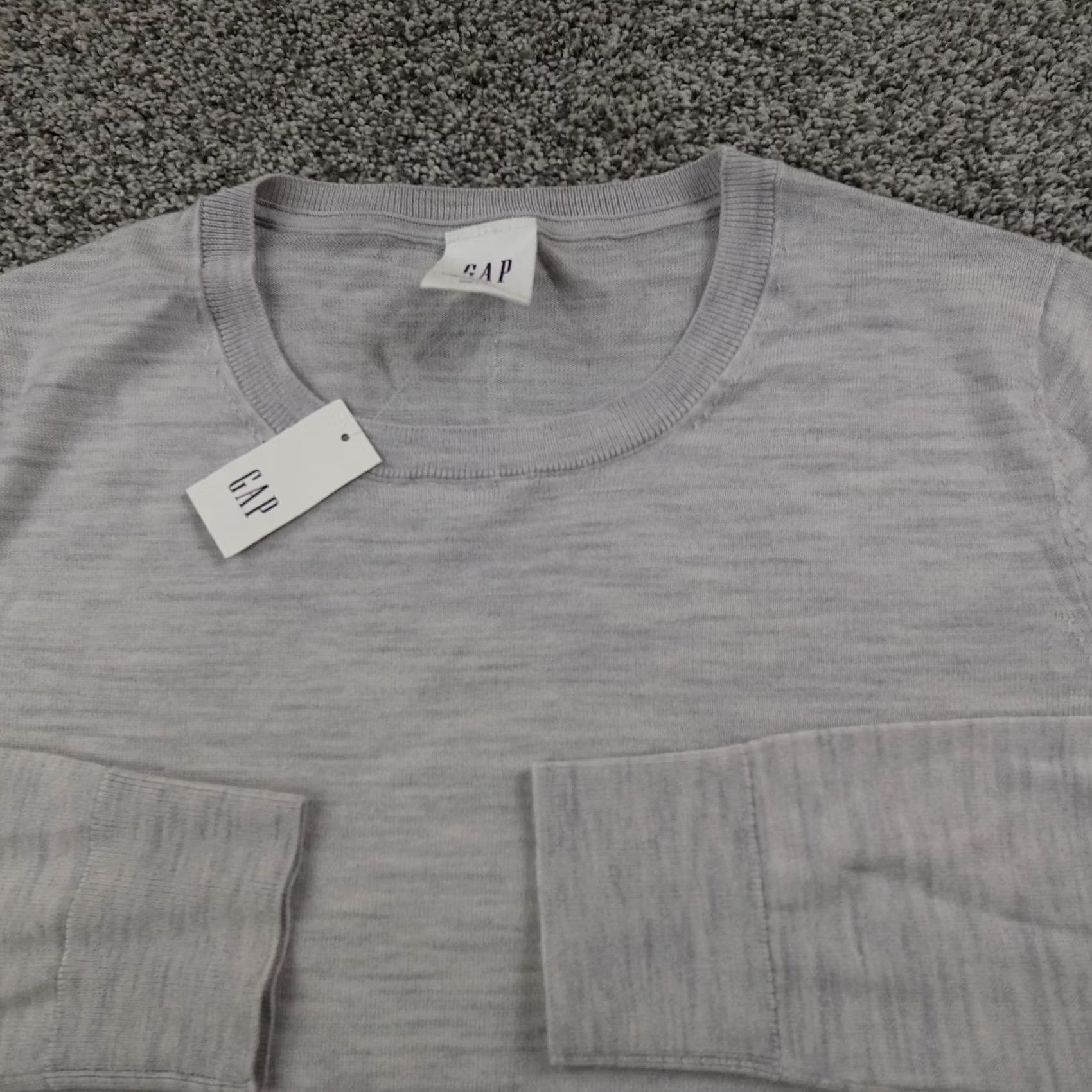 Gap Gap Sweater Mens L Gray Merino Wool Lightweight Knit Pullover Crewneck Cozy Size US L / EU 52-54 / 3 - 3 Thumbnail