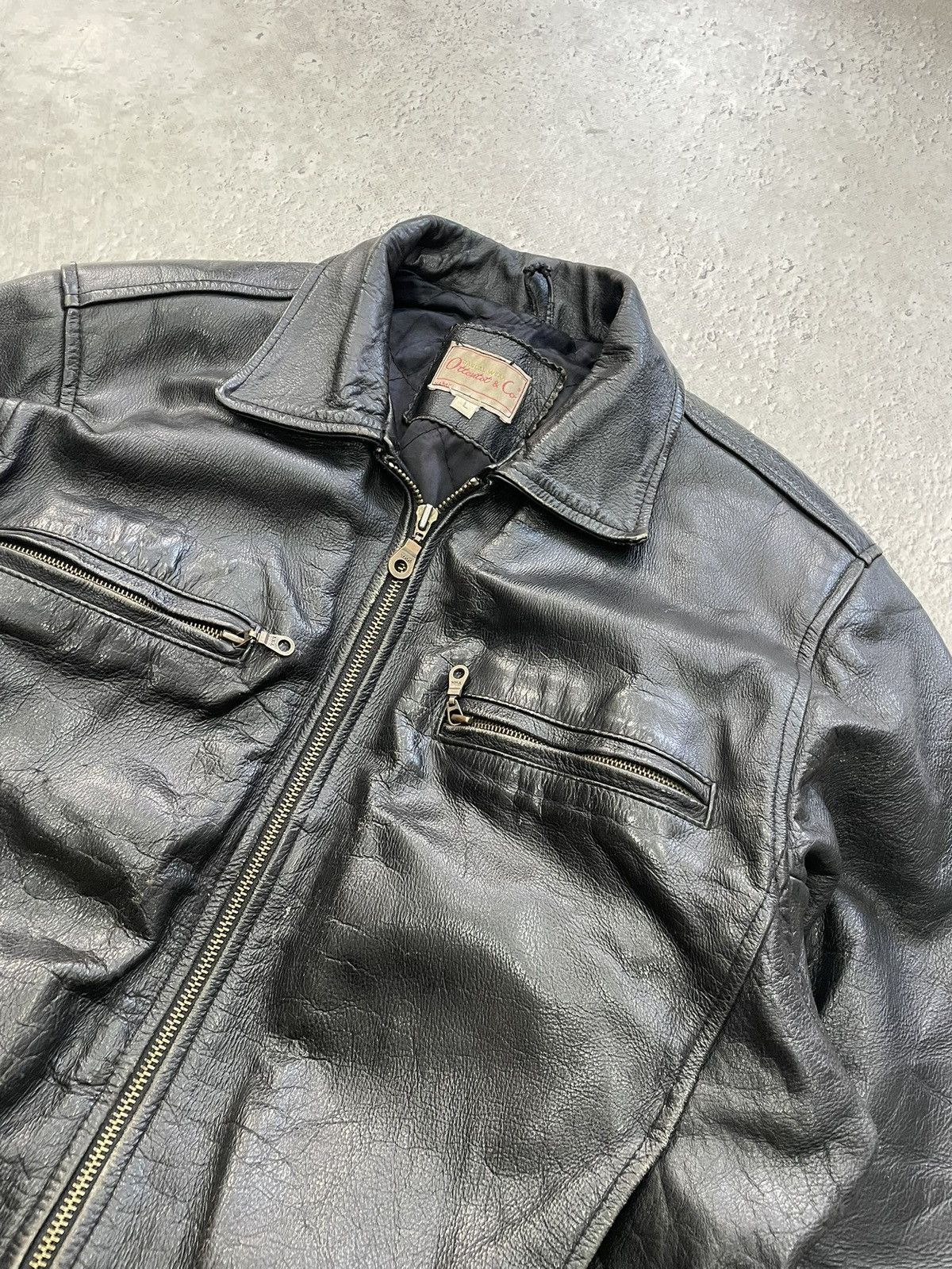 Schott Schott style Leather Baggy Jacket Moto opium harley davidson Size US L / EU 52-54 / 3 - 8 Thumbnail