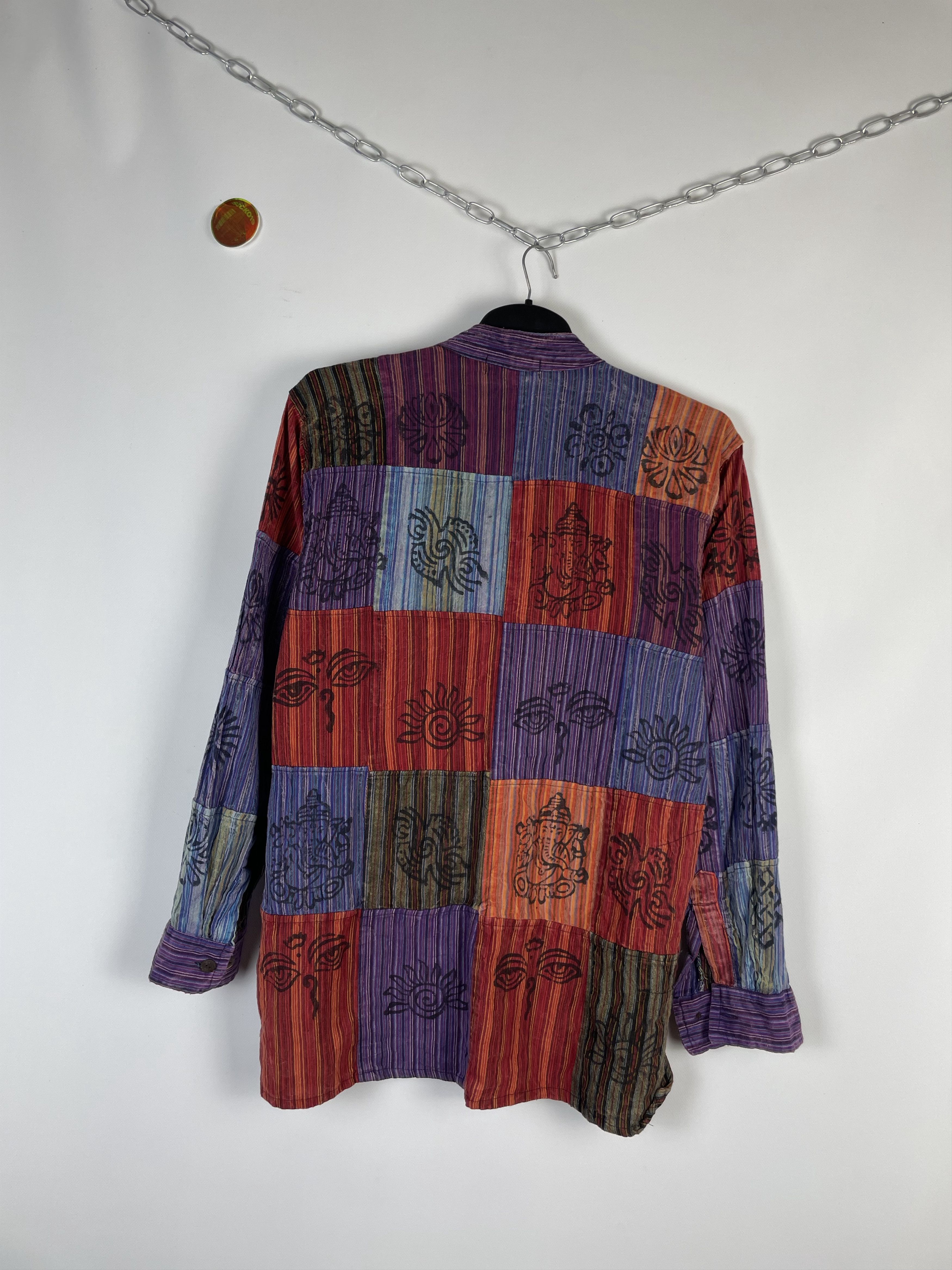 Japanese Brand Nepal Traditional Handmade Patchwork Shirt Custom Size US L / EU 52-54 / 3 - 9 Thumbnail
