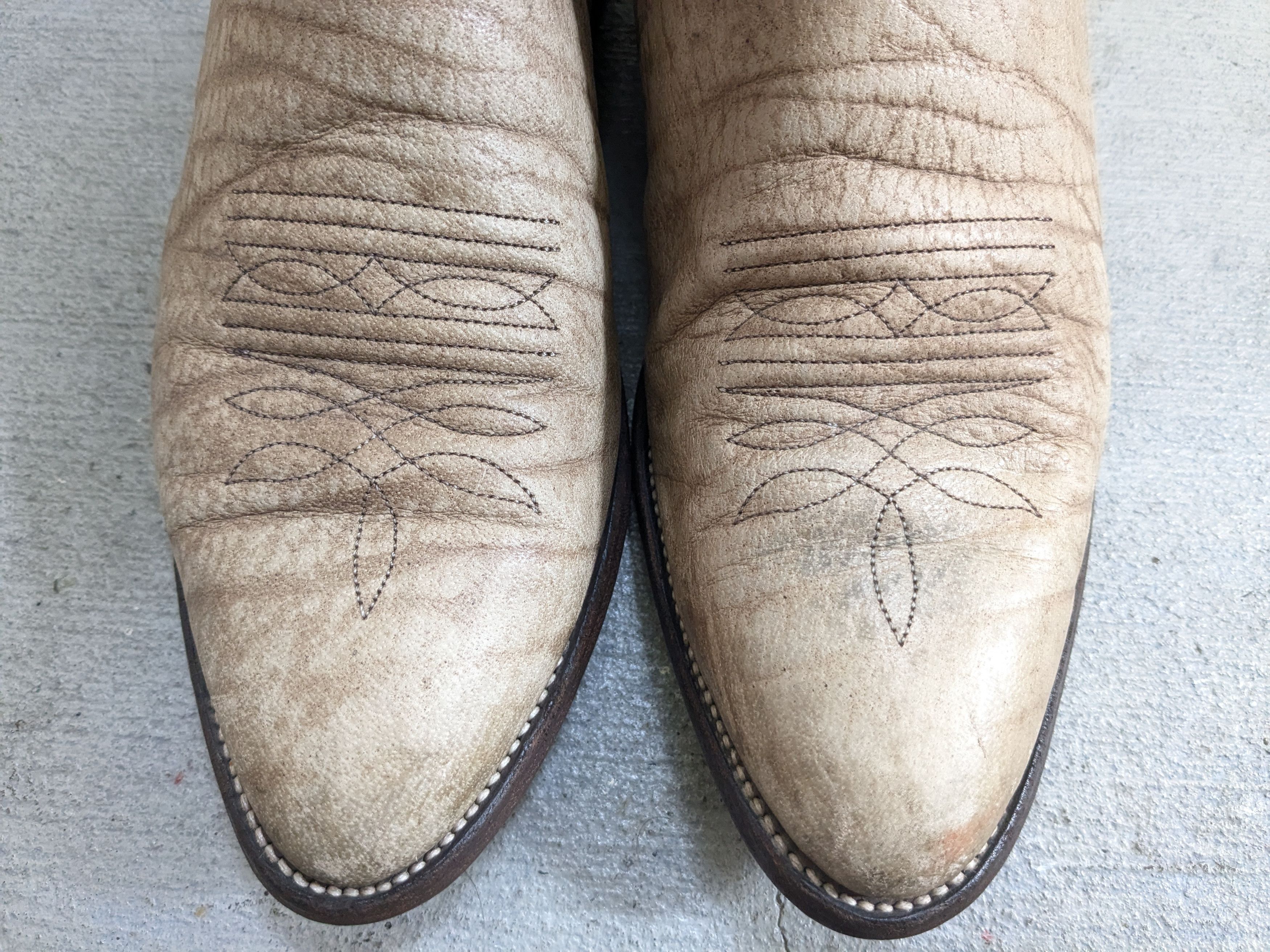 Nocona Boots Nocona Cowboy Boots 9 D Gray Leather Western Elephant Print Size US 8.5 / EU 41-42 - 5 Thumbnail