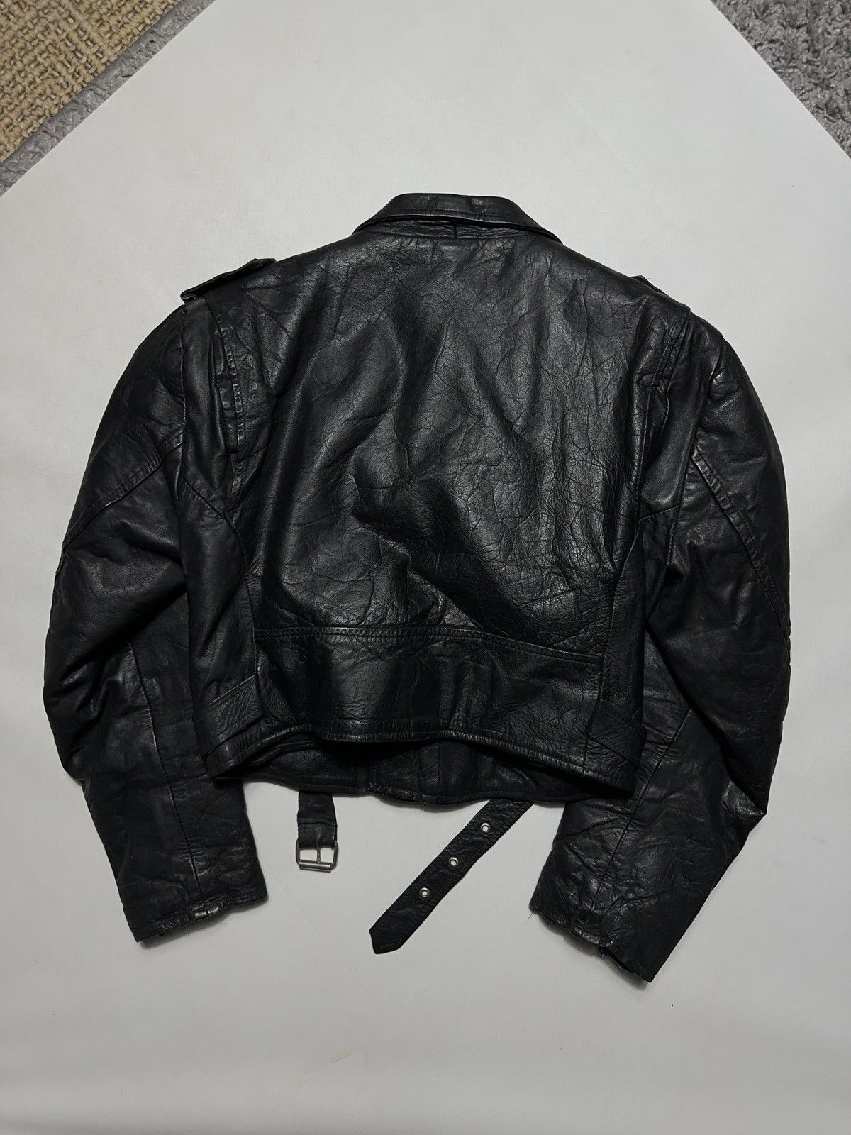 Vintage Western Cropped Leather Jacket Size S / US 4 / IT 40 - 6 Thumbnail