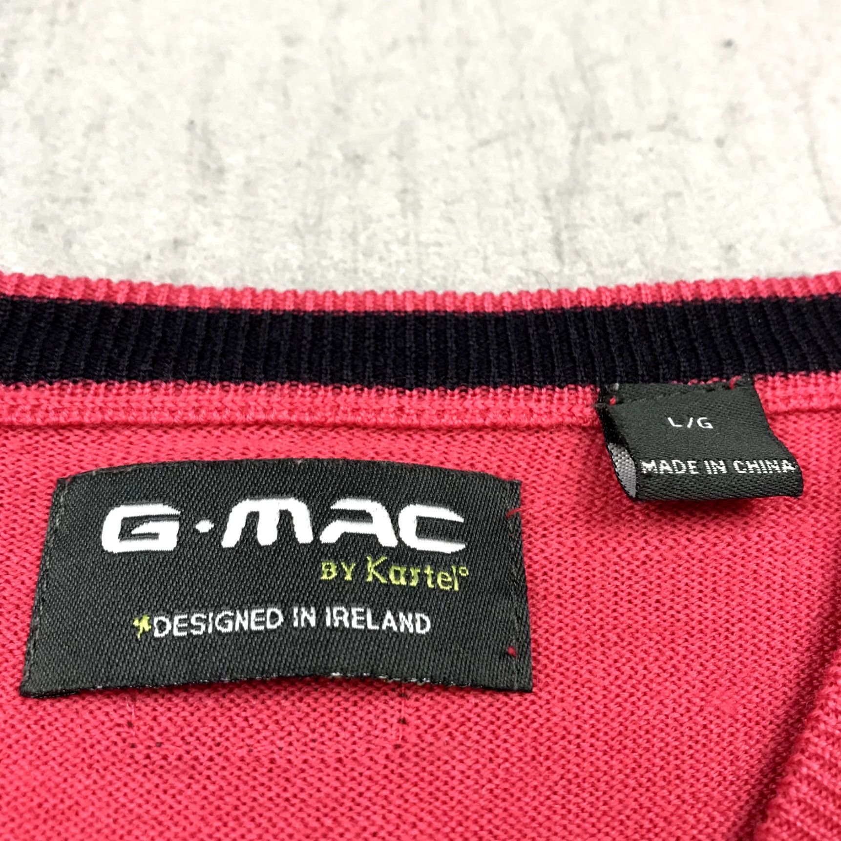 Vintage Disney Golf Sweater Mens Large Pink V Neck Pullover Wool Knit G mac Kartel Size US L / EU 52-54 / 3 - 4 Thumbnail