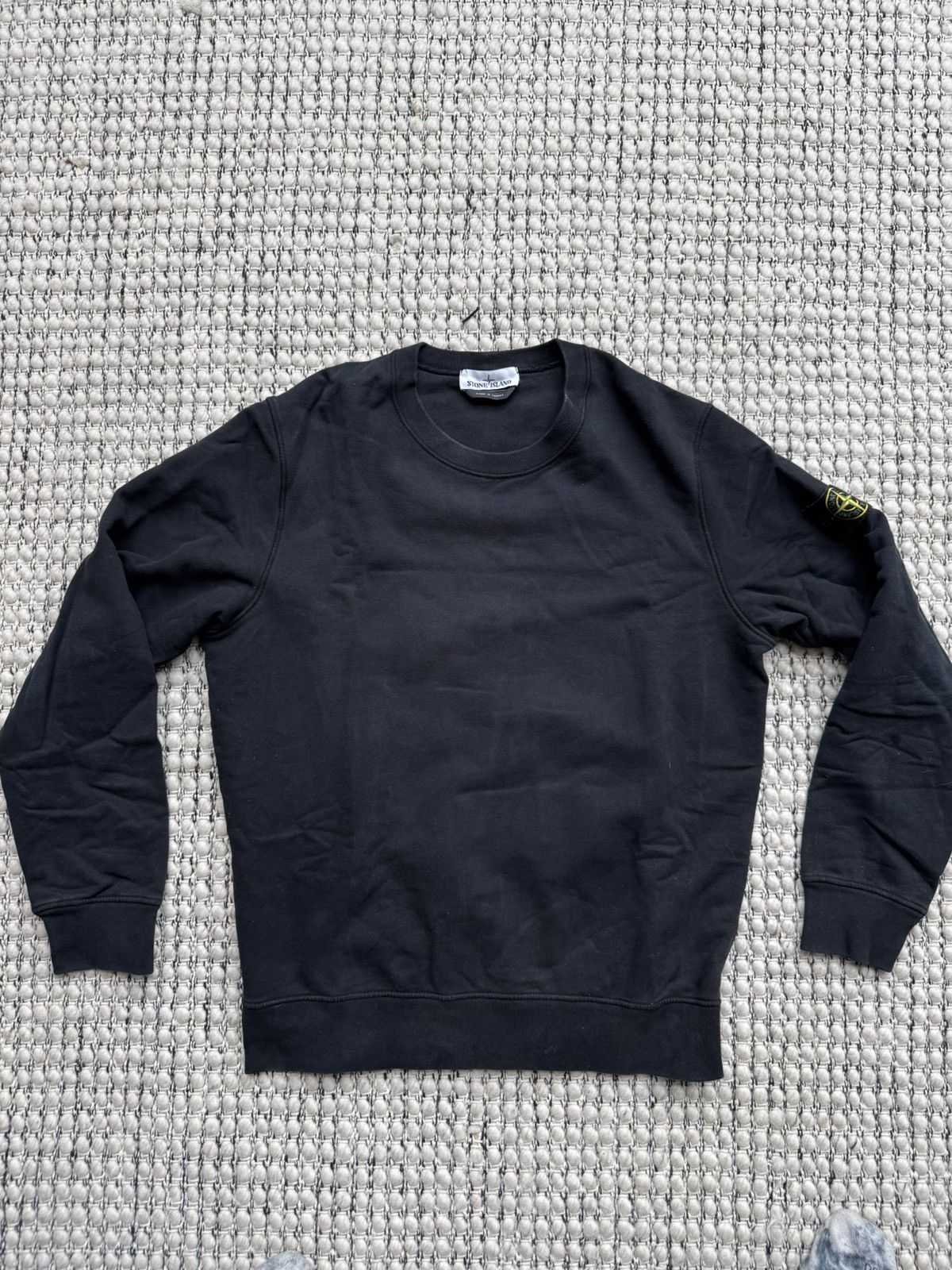 Stone Island Stone Island Garment Dyed Crew Neck - Black - Large Size US L / EU 52-54 / 3 - 1 Thumbnail