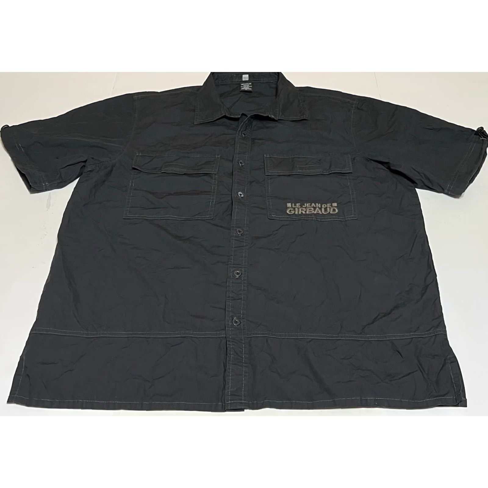 Vintage VINTAGE Marithe Francois Girbaud Button Shirt Mens XL Black Spinout Pocket Size US XL / EU 56 / 4 - 2 Thumbnail