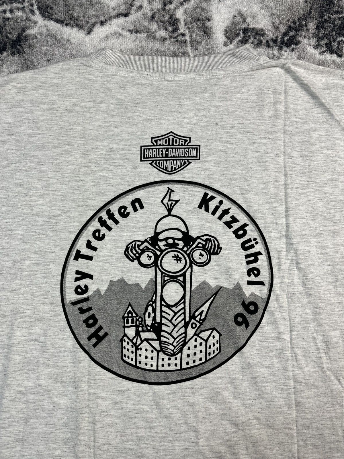 Harley Davidson Harley Davidson 1996 Kitzbuhel Treffen Vintage Tee USA Size US XL / EU 56 / 4 - 7 Thumbnail