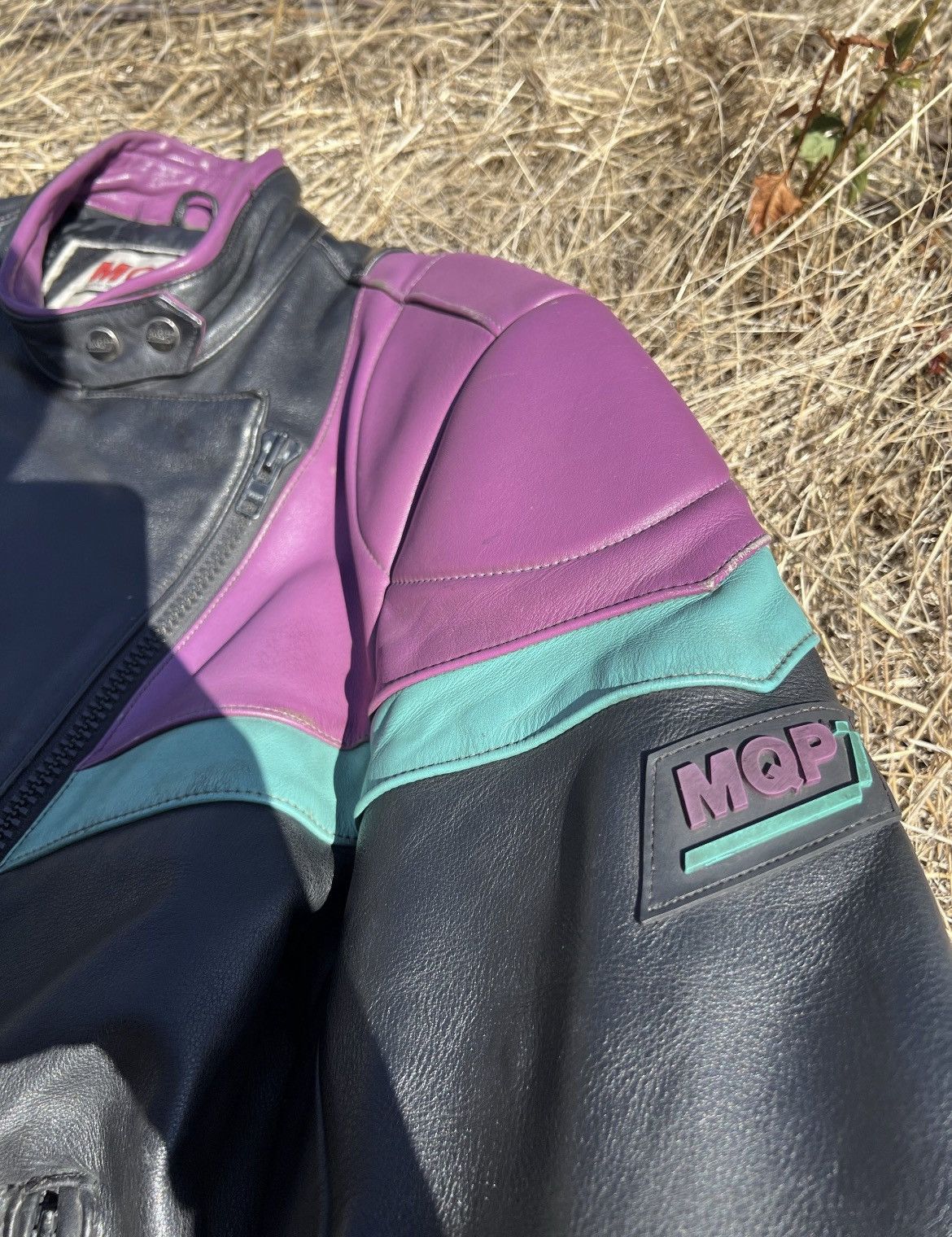 Other Vintage MQP Leather Motorcycle Jacket | 80s/90s Size L / US 10 / IT 46 - 5 Thumbnail