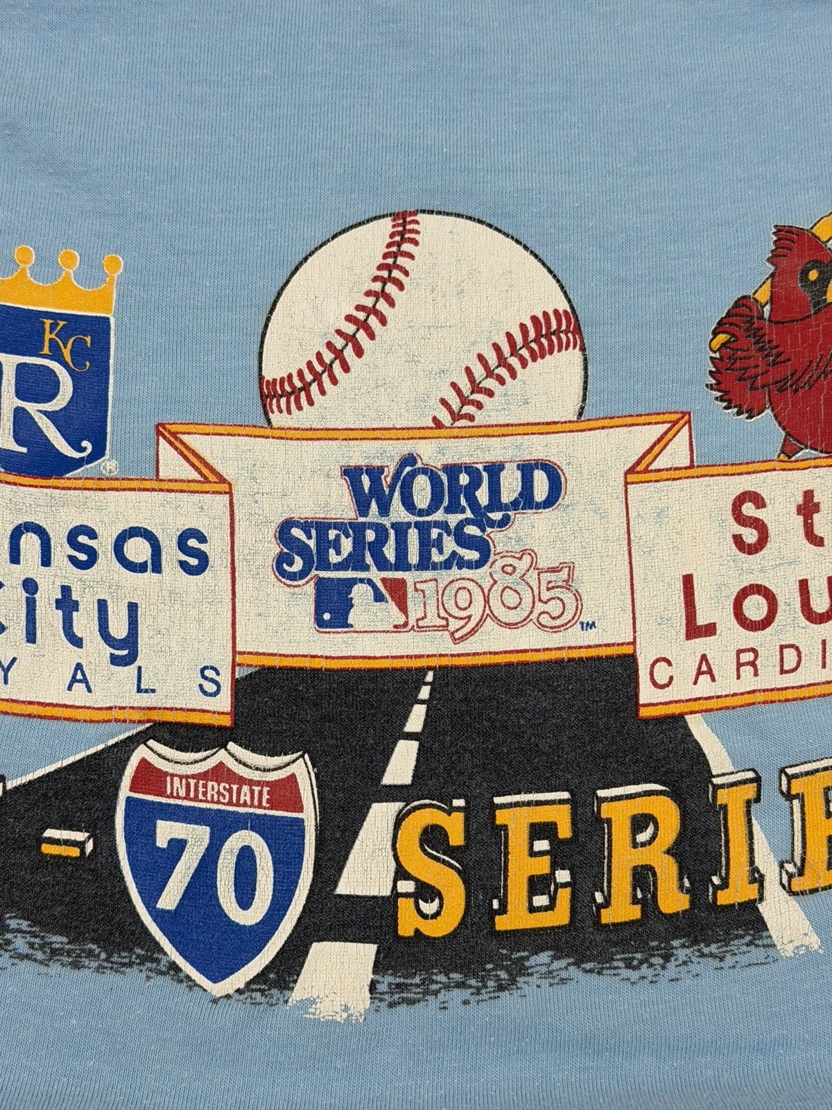 MLB Vintage 80s Royals Vs Cardinals 1985 WorldSeries I-70 Series Size US M / EU 48-50 / 2 - 4 Thumbnail