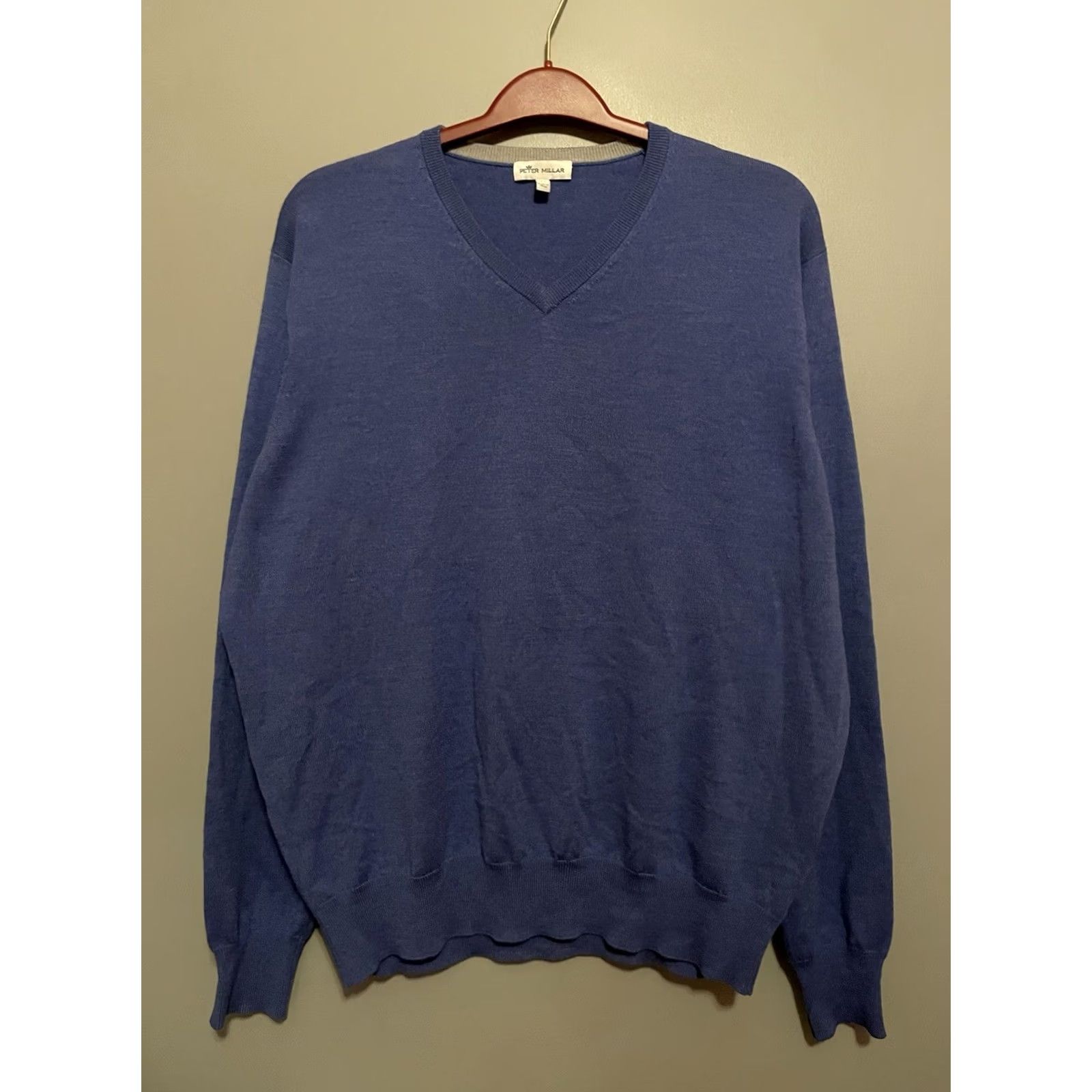 Peter Millar Peter Millar Sweater Mens XL Blue Soft Merino Wool Silk Neck Pullover D355 Size US XL / EU 56 / 4 - 2 Thumbnail