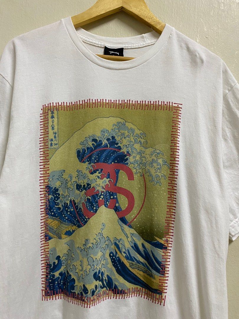 Stussy Stussy Photo Art The Great Wave Kanagawa Hokusai Shirt Size US L / EU 52-54 / 3 - 3 Thumbnail