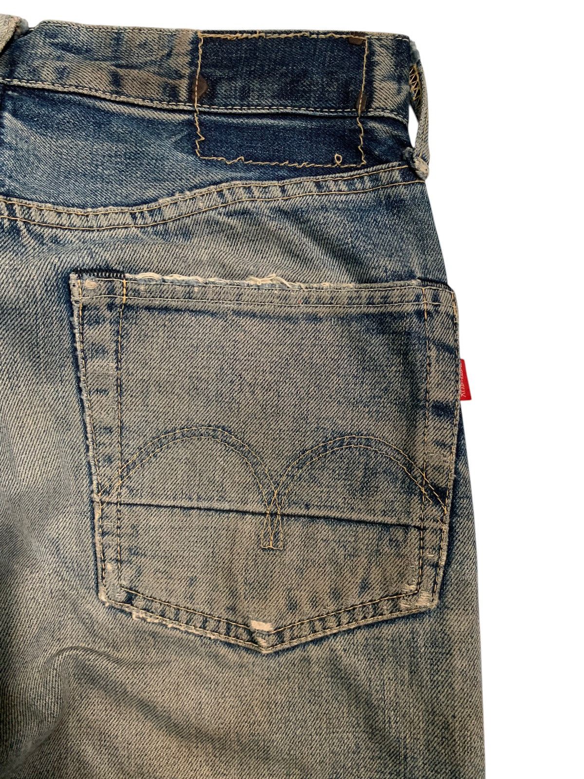 Kapital BARTACK SELVEDGE RUSTY BUTTON FLY JAPANESE DISTRESSED DENIM Size US 28 / EU 44 - 10 Thumbnail