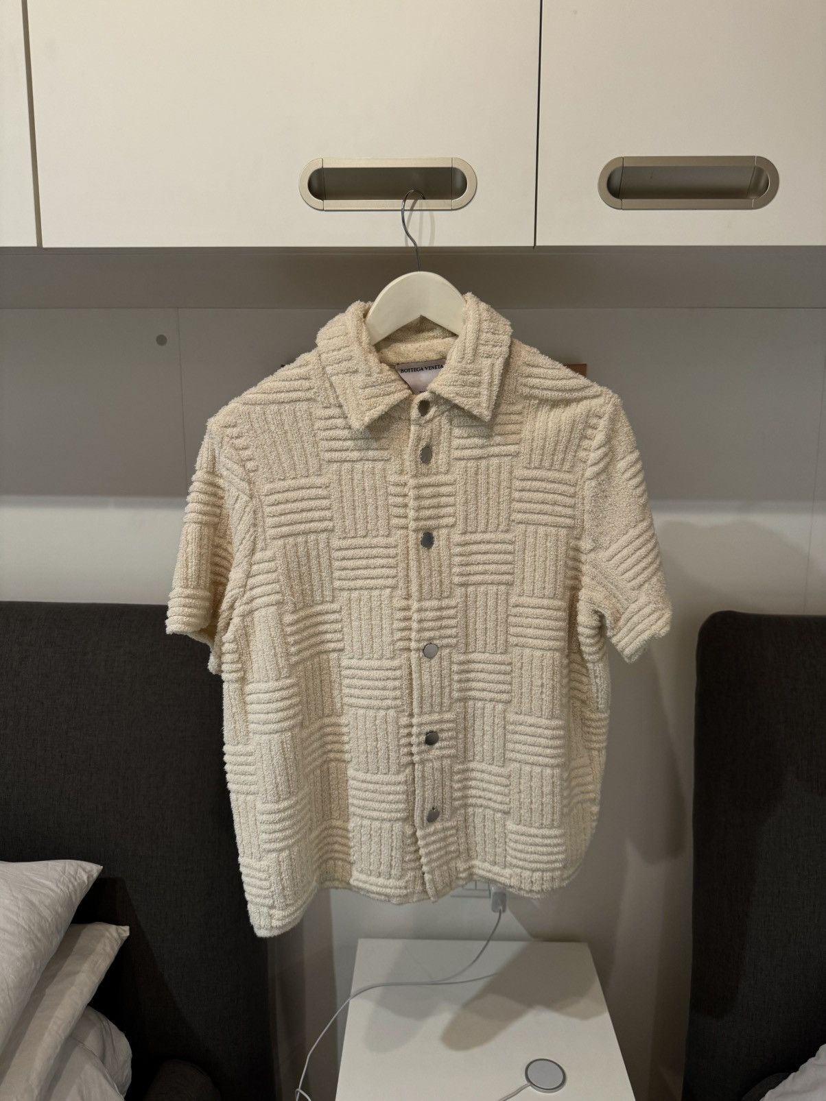 Bottega Veneta Bottega Veneta Intrecciato-Jacquard Terry Overshirt Size US M / EU 48-50 / 2 - 2 Thumbnail