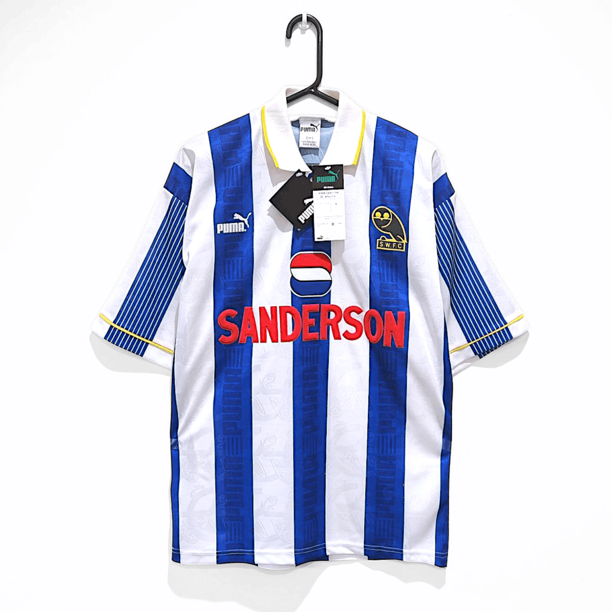 Puma 🏴󠁧󠁢󠁥󠁮󠁧󠁿 BNWT Sheffield​ ​Wednesday​ Home​ 1993-1995​ Size US M / EU 48-50 / 2 - 1 Thumbnail