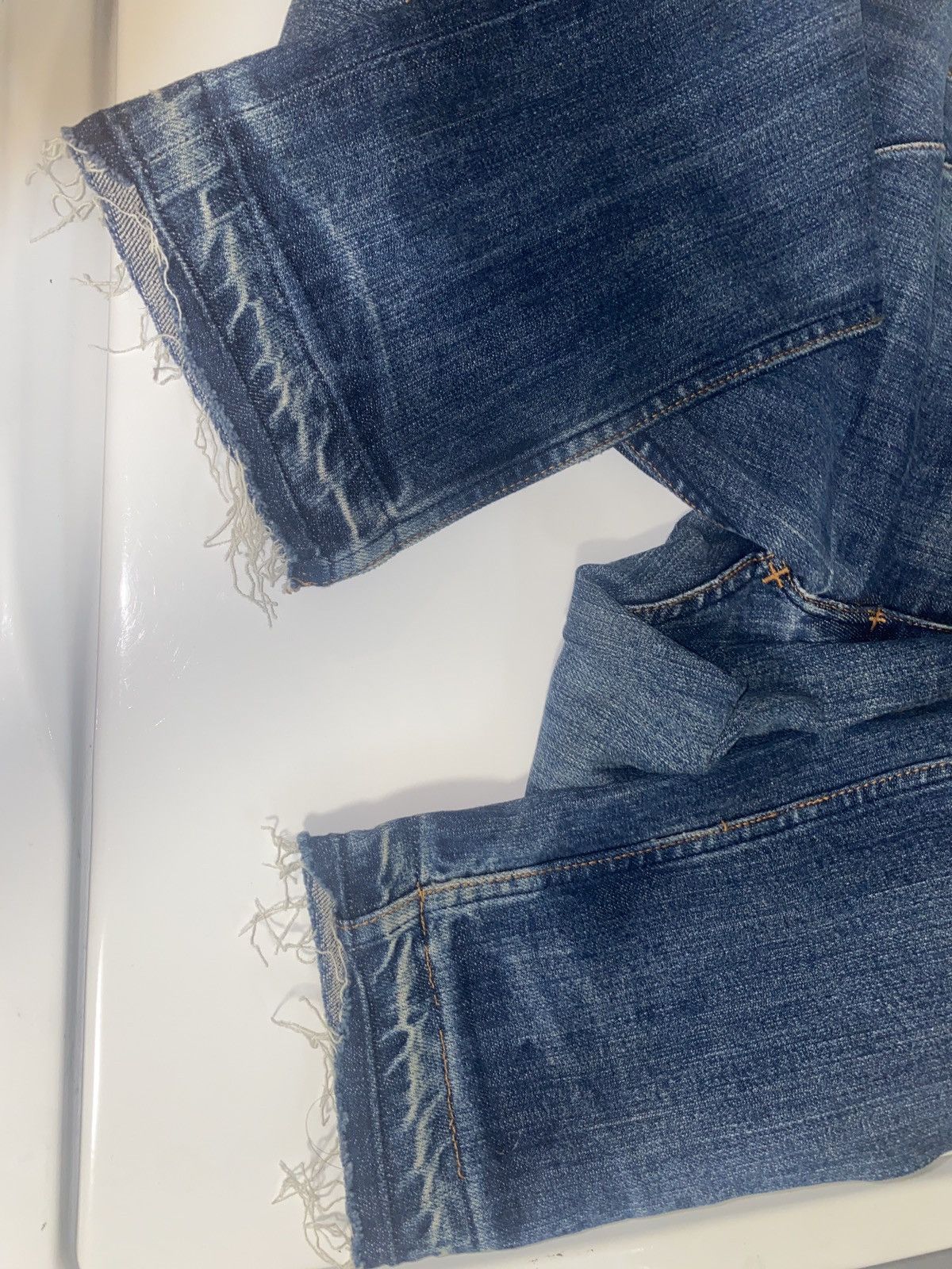 Number (N)ine × Takahiromiyashita The Soloist. SS08 “Birds” Raw Hem Distressed Pain Jeans Size US 30 / EU 46 - 5 Thumbnail
