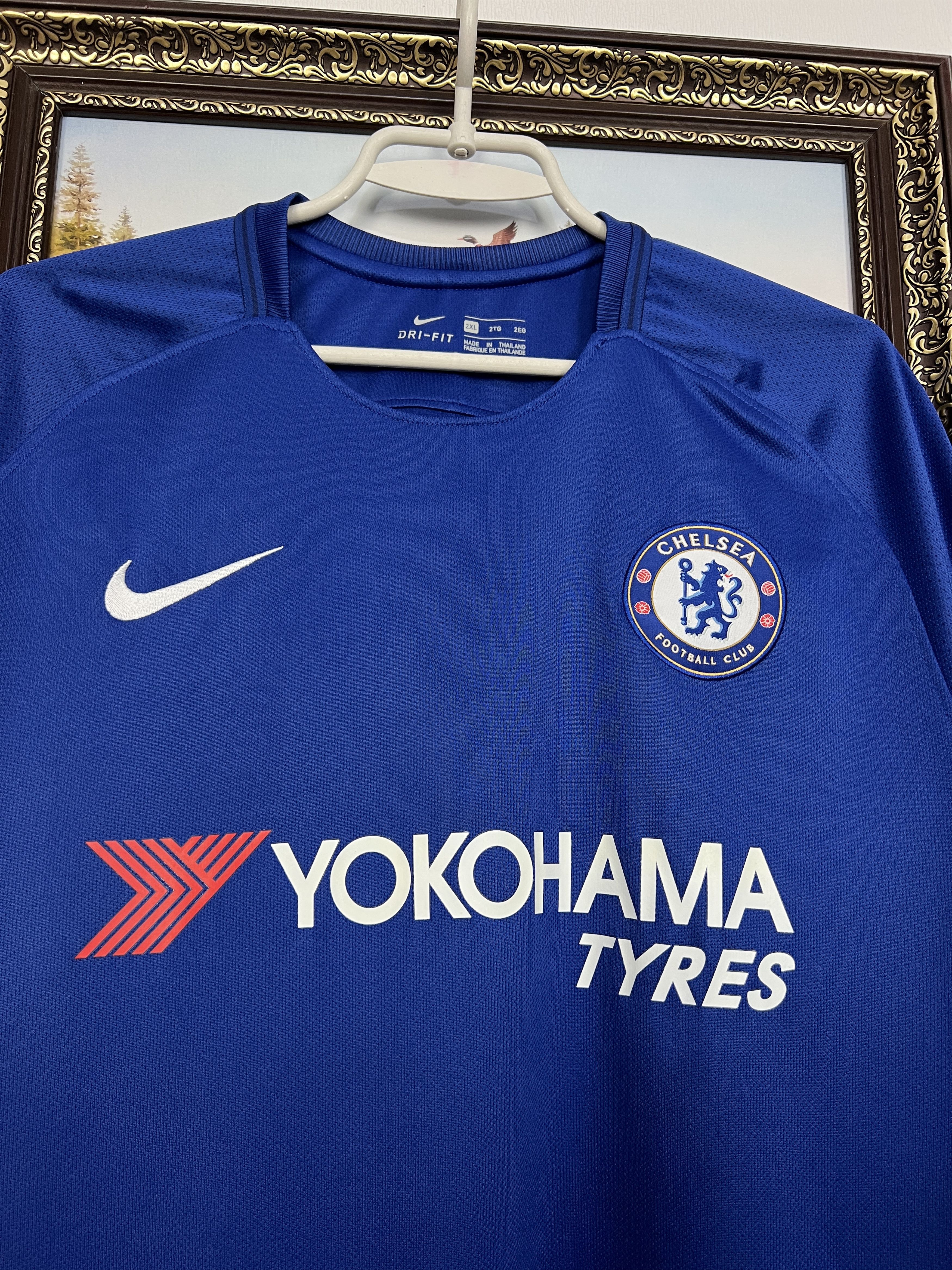 Nike Chelsea Home football shirt 2017 Soccer Nike Jersey Trikot Size US XXL / EU 58 / 5 - 4 Thumbnail