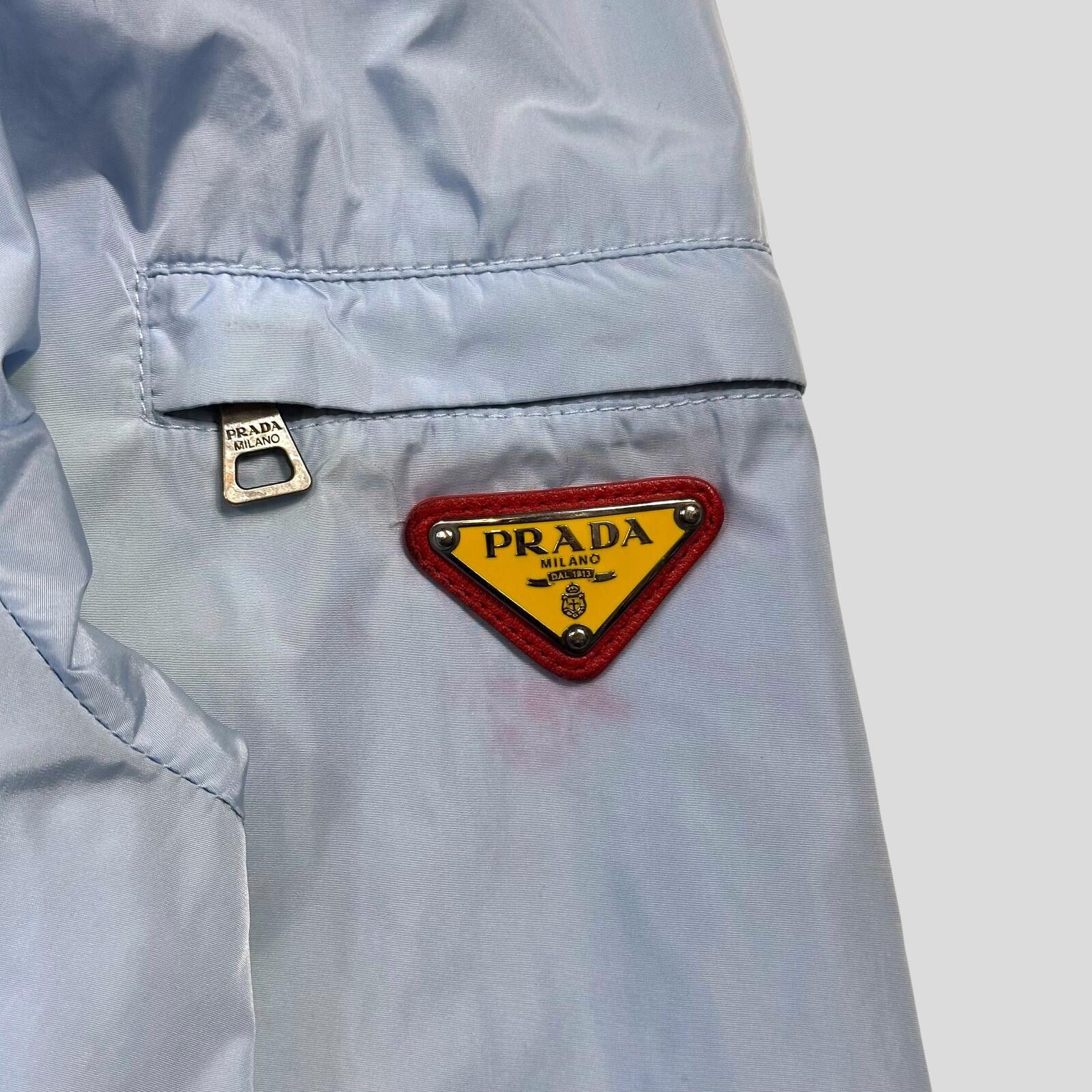 Prada Prada Milano 2010 Baby Blue Contrast Plaque Logo Jacket - L Size US L / EU 52-54 / 3 - 4 Thumbnail