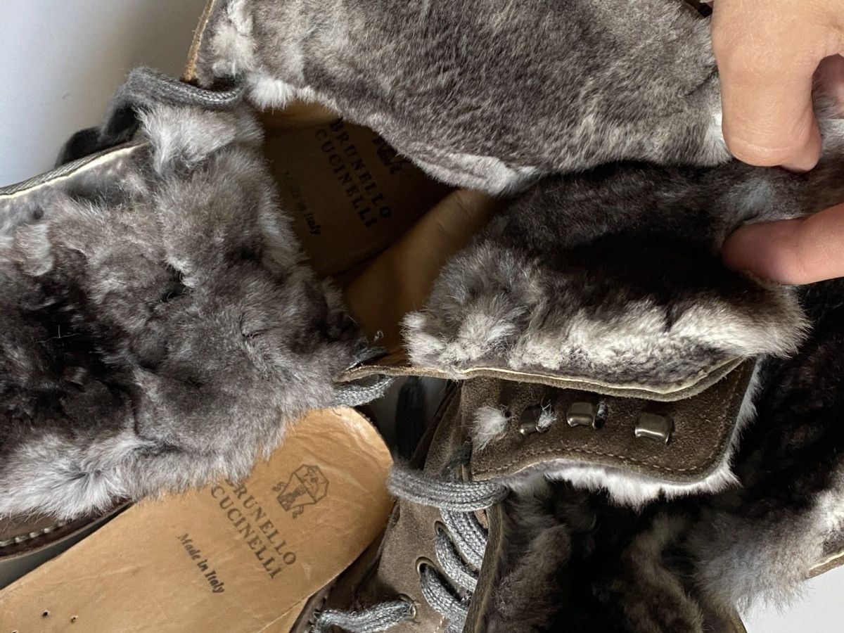 Brunello Cucinelli Brunello Cucinelli Shearling Lined Leather Winter Boots Y2k Size US 8 / IT 38 - 15 Thumbnail