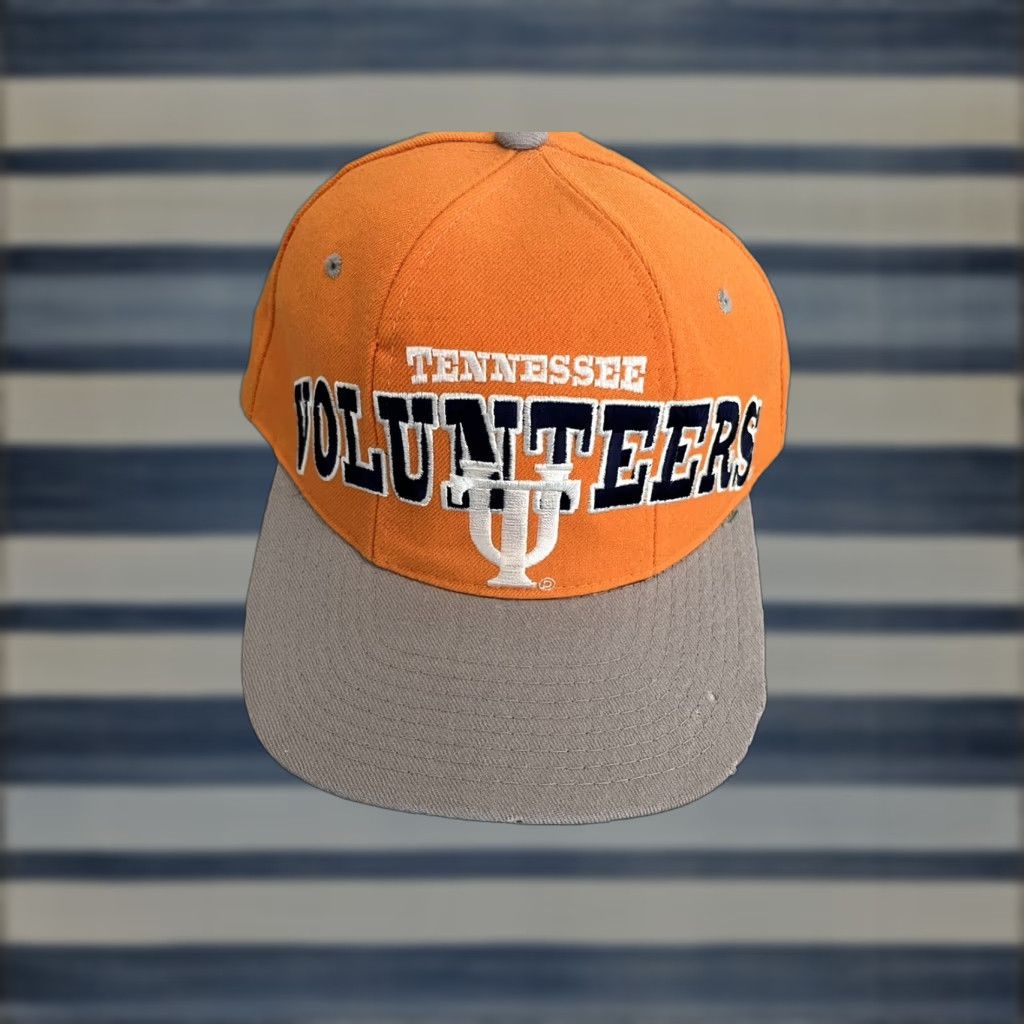 Starter VINTAGE Starter Tennessee Volunteers Hat Snapback Wool Tri Power Orange Men Adjustable Font The Natural Size ONE SIZE - 1 Thumbnail
