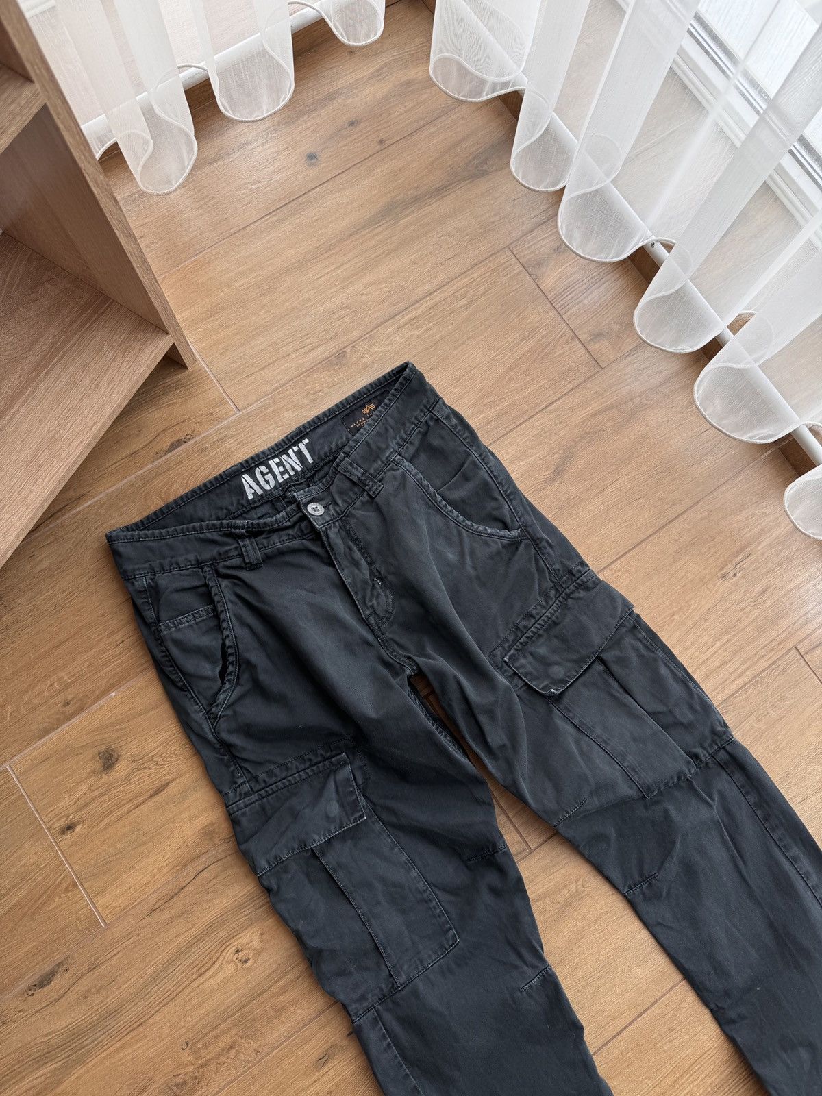 Alpha Industries × Vintage Vintage Alpha Industries Black Streetwear Cargo Pants Size US 32 / EU 48 - 5 Thumbnail