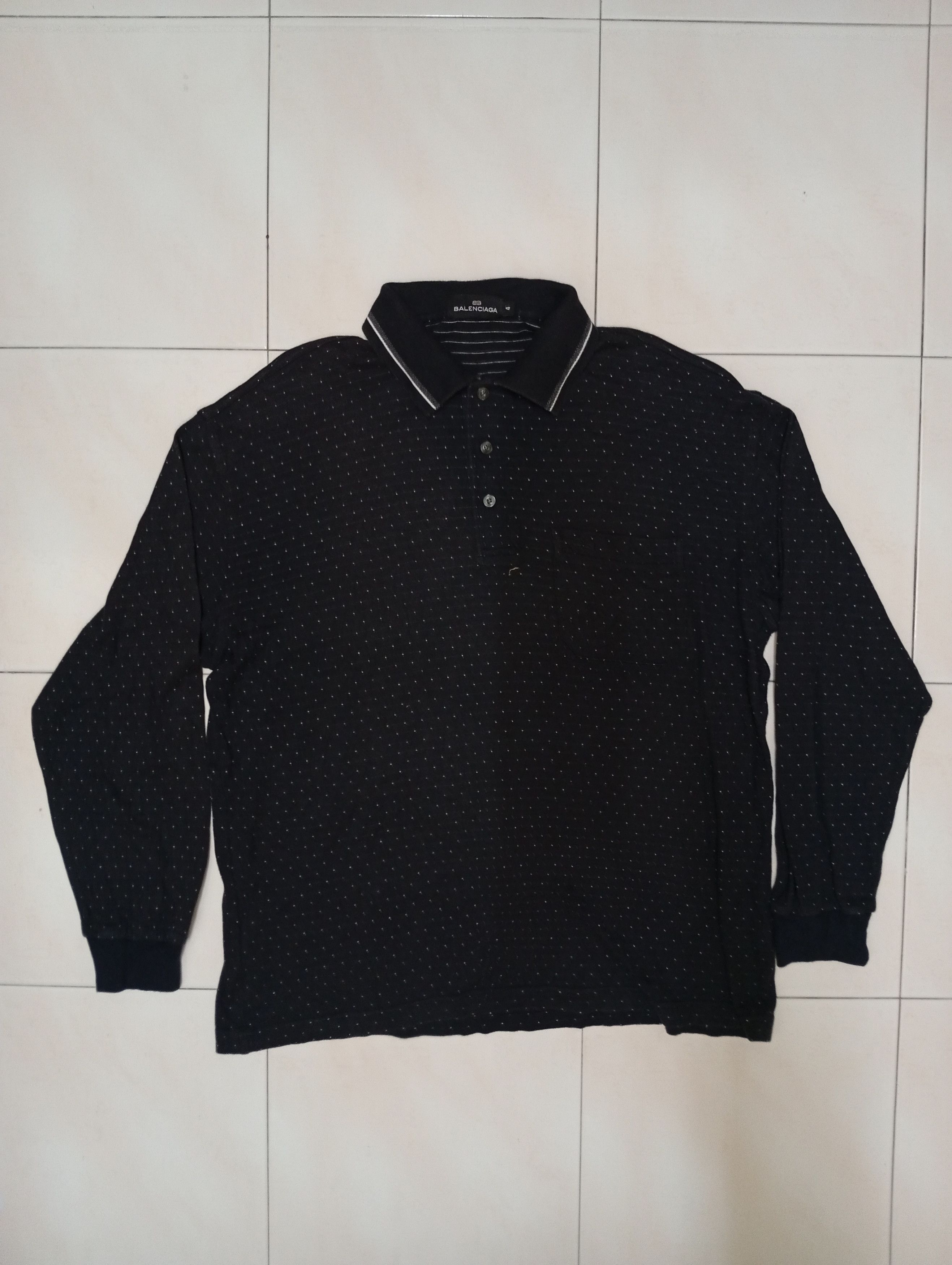 Balenciaga Balenciaga Paris Black Long Sleeve Soccer Jersey