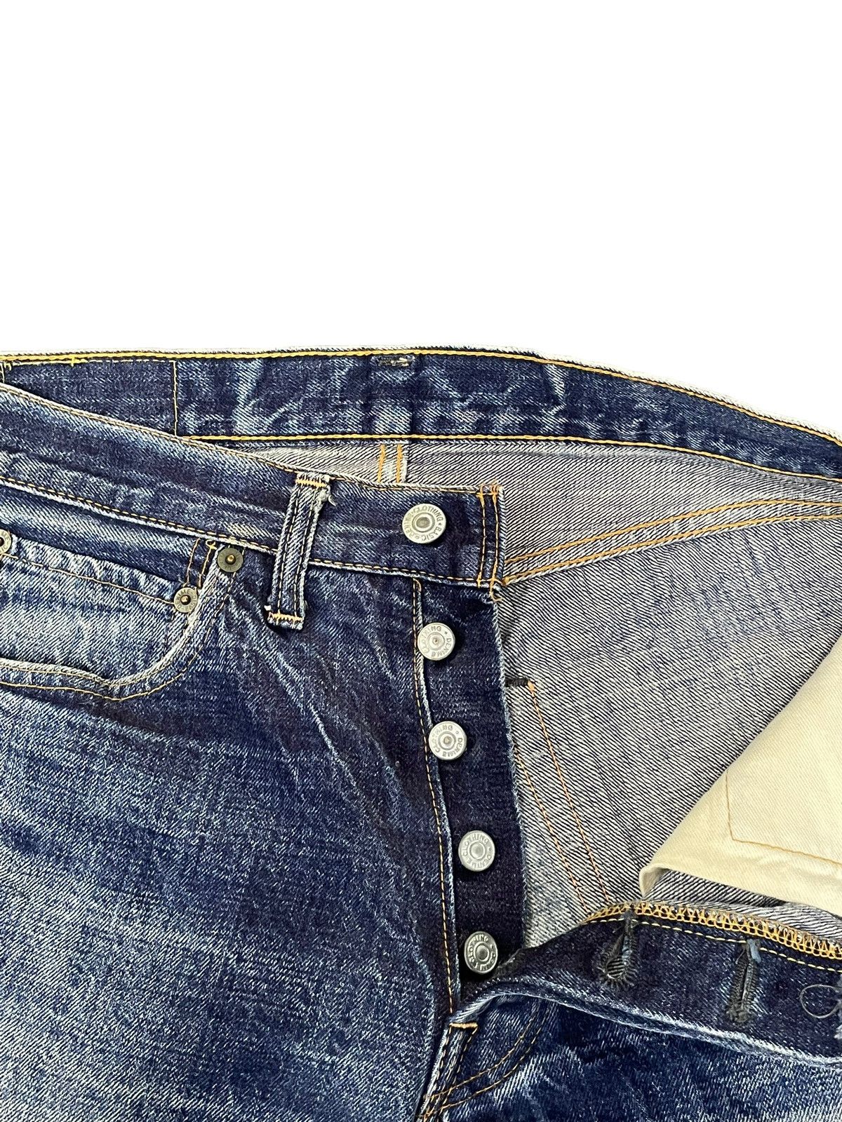 Denime × Vintage Vintage Denime x Shiprs Selvedge Distresed Denim Size US 31 - 7 Thumbnail