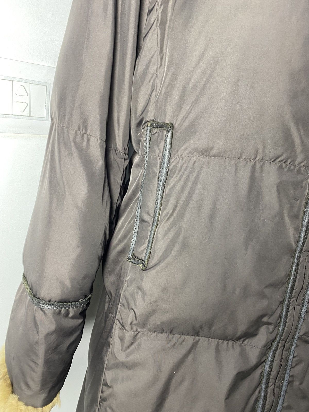 Max Mara Max Mara Oversized Fur-Hood Puffer Coat – Chocolate Brown Size M / US 6-8 / IT 42-44 - 18 Thumbnail