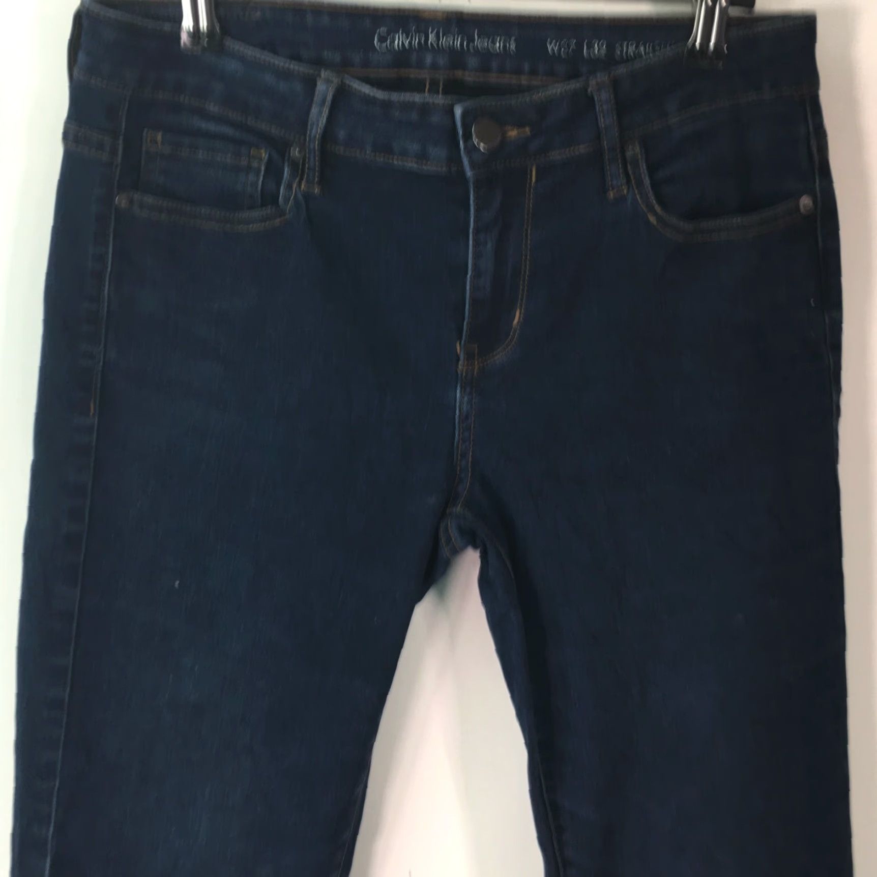 Calvin Klein Calvin Klein Jeans Women's Regular Denim Blue 30x32 Stretch Flat Front 5-Pocket Classic Straight Model Ultimate Skinny Size 27 Size 27" / US 4 / IT 40 - 3 Thumbnail