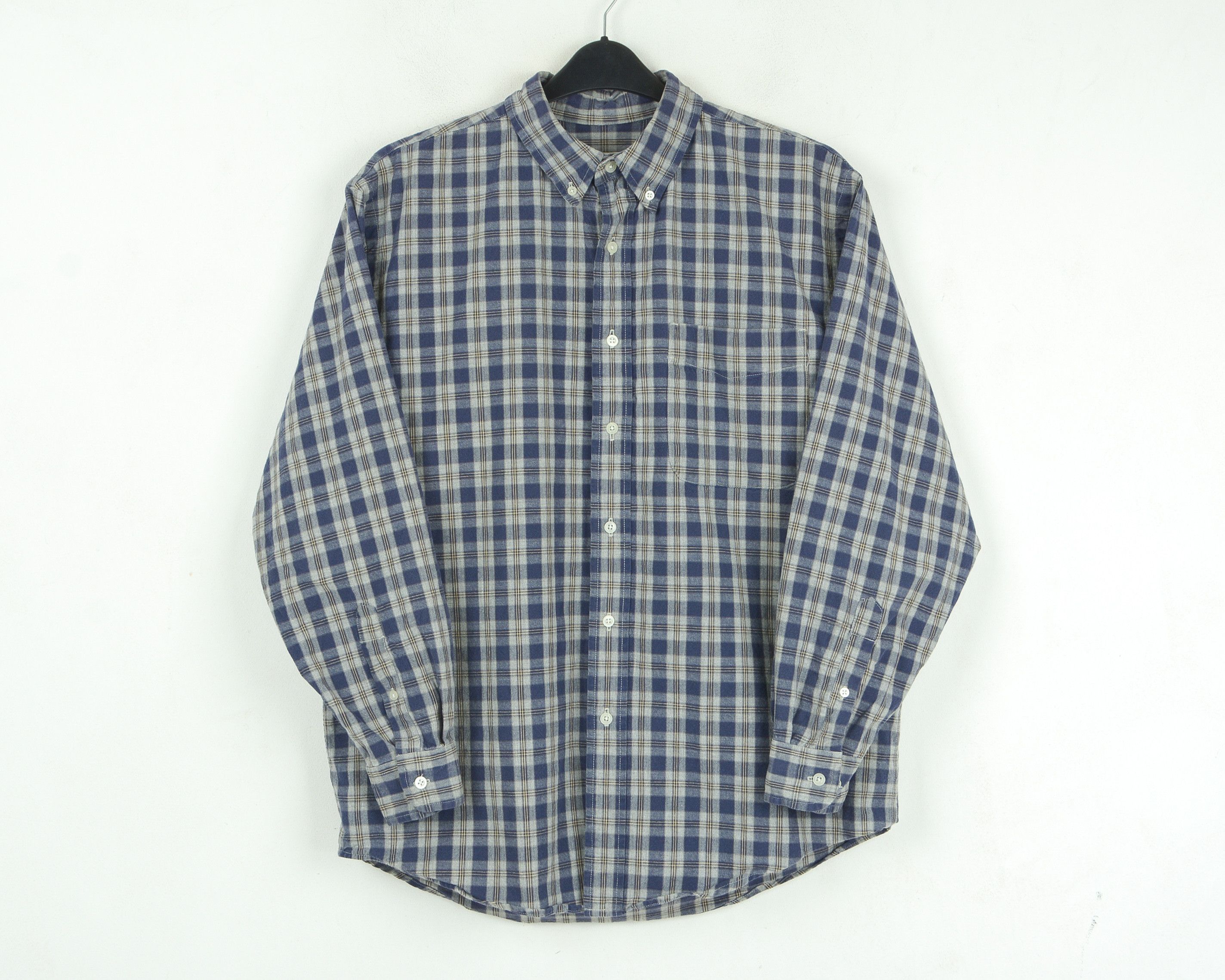 Eddie Bauer × Vintage Vintage Men Shirt M Check Long Sleeved Button Up Fannel Top Size US M / EU 48-50 / 2 - 1 Thumbnail