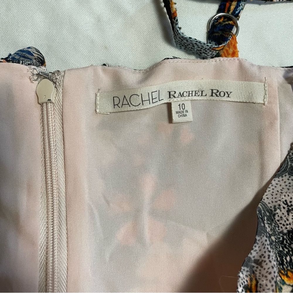 Other NWT New $129 Rachel Rachel Roy Wonderlust Floral Ruffled Dr Size L / US 10 / IT 46 - 7 Thumbnail