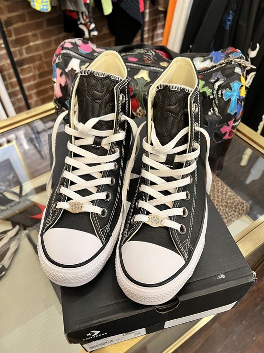 Chrome Hearts Chrome Hearts 3 Cross Leather Converse NEW RARE 4G