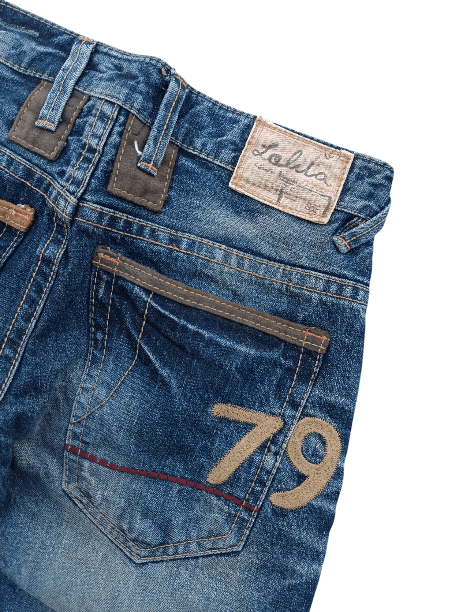 Japanese Brand Lolita 79 Jeans Distress Faded Blue Denim Size US 30 / EU 46 - 7 Thumbnail