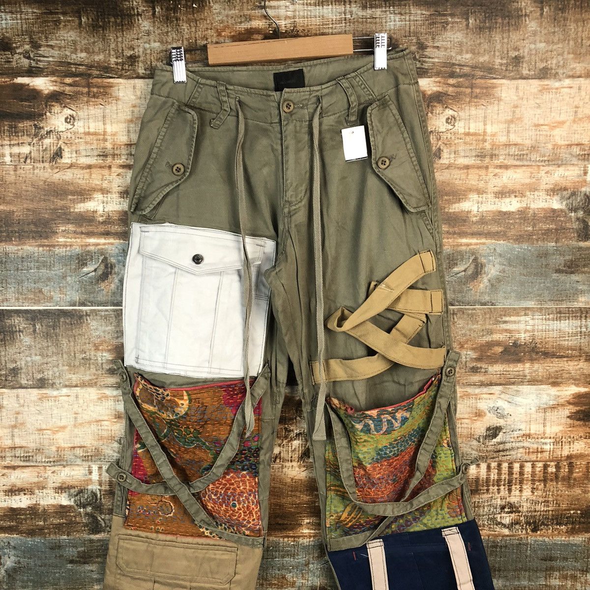 Japanese Brand DL Acoustic reconstruct Cargo Custom utility Pants #C1245 Size US 28 / EU 44 - 2 Thumbnail