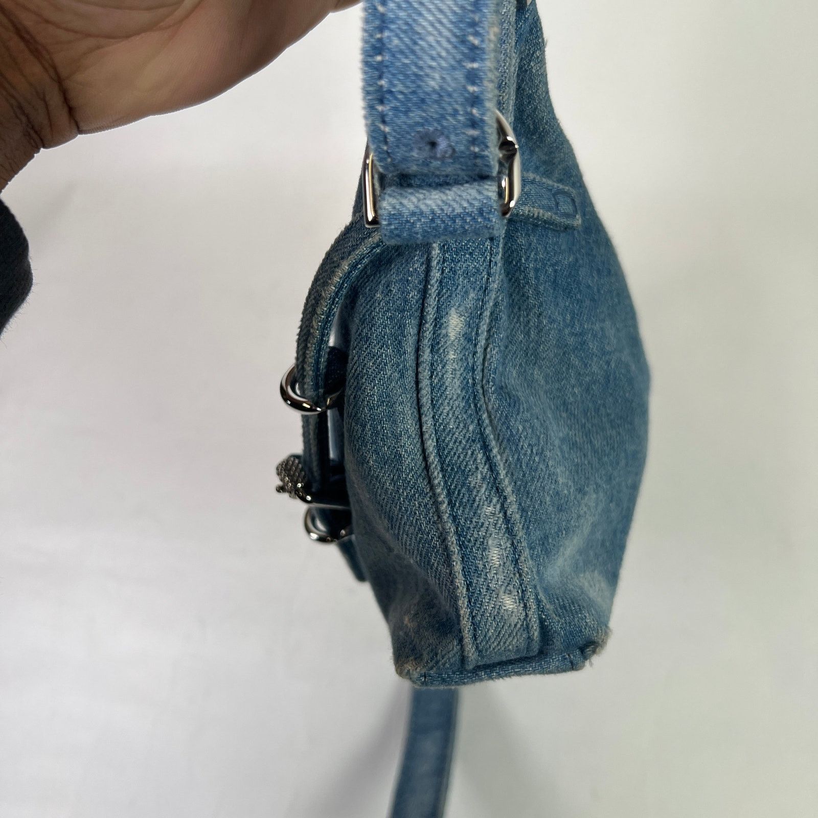 Givenchy Givenchy Washed Denim Voyou Mini Shoulder Bag Size ONE SIZE - 6 Thumbnail