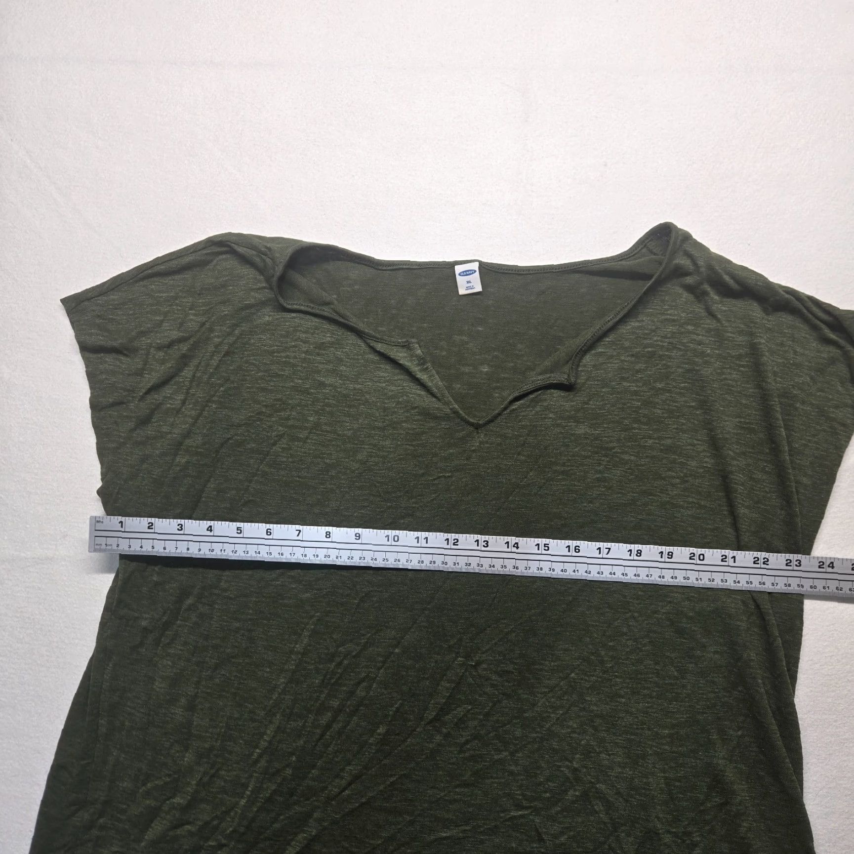 Old Navy Old Navy Shirt Adult Women 2XL Green Solid Tee Shirt XXL Size XXL / US 16-18 / IT 52-54 - 3 Thumbnail