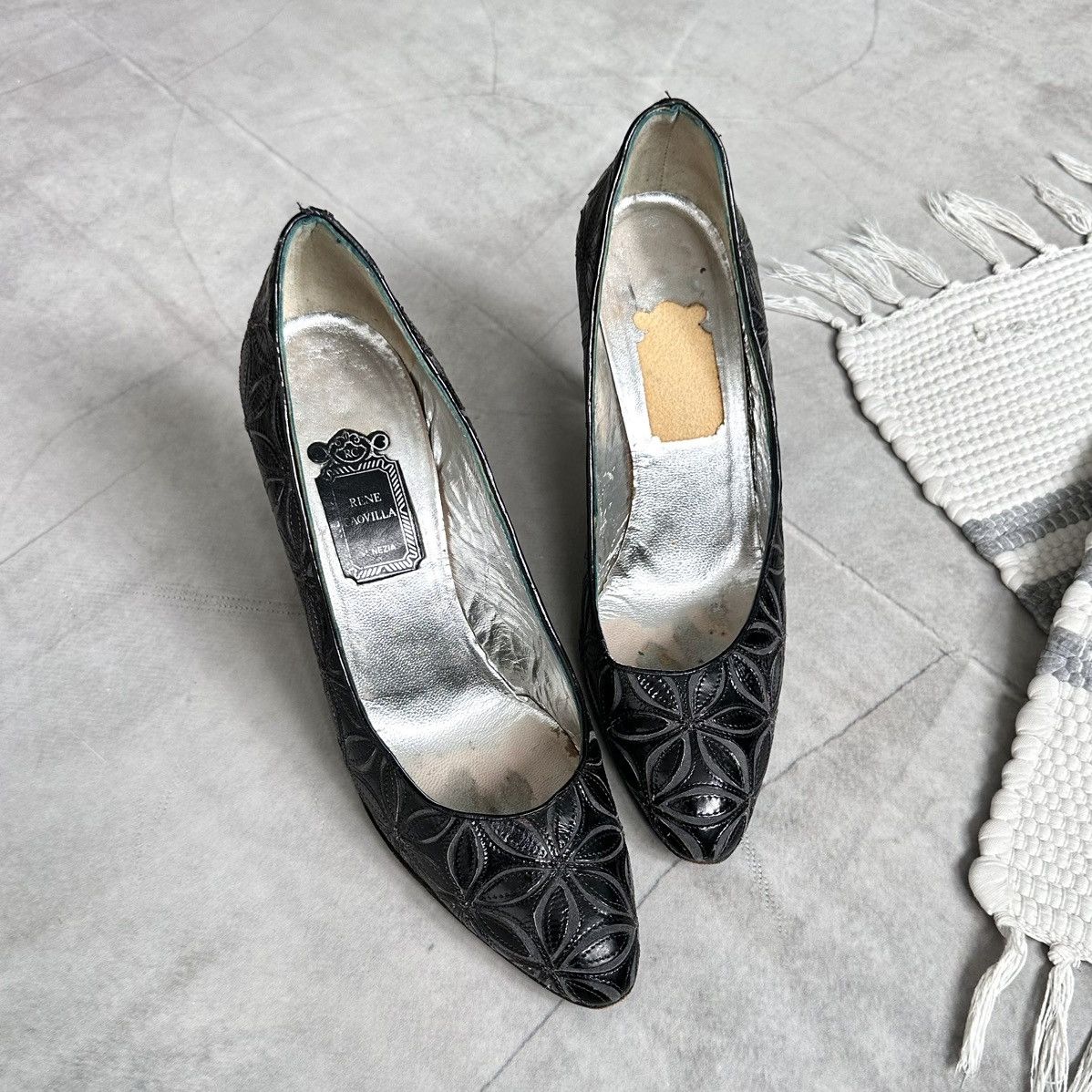 Rene Caovilla Vintage Rene Caovilla Floral Heels Miu Miu Vibe Size US 10 / IT 40 - 1 Thumbnail