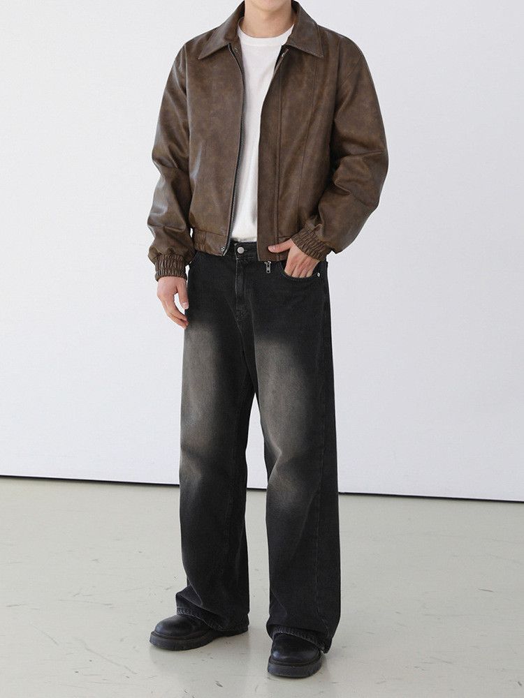 Japanese Brand × Jean Retro loose straight leg wide leg gradient jeans Size US 32 / EU 48 - 4 Thumbnail