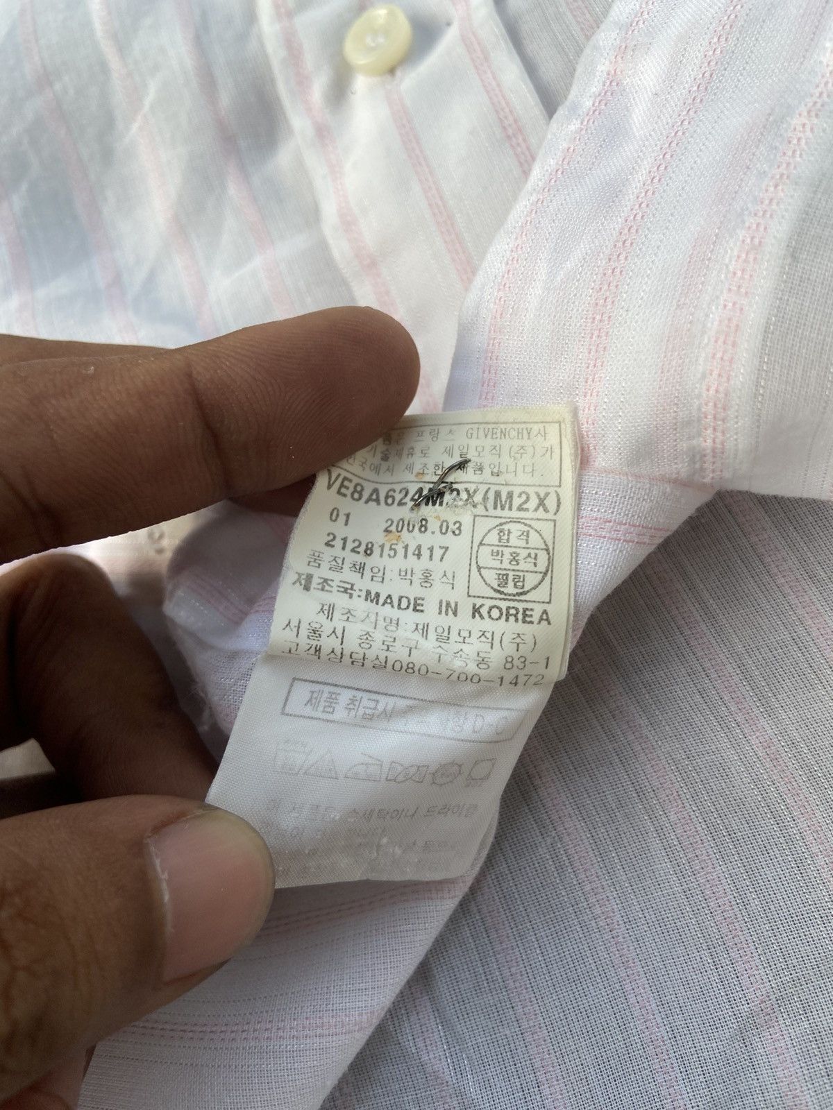 Givenchy 💸NEED GONE💸Givenchy Linen Stripe Button Ups Shirt Size US L / EU 52-54 / 3 - 7 Thumbnail