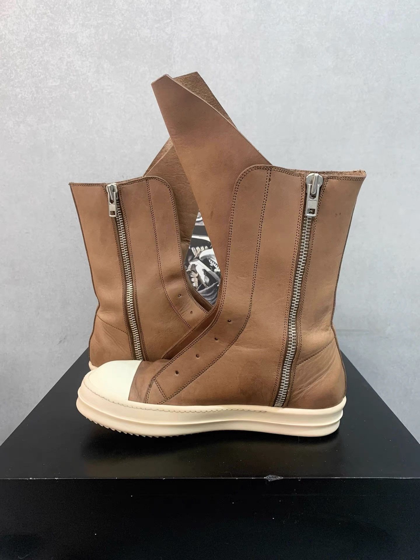 Rick Owens Rick Owens Mainline Leather Long Tongue Boots K34 Size US 6 / EU 39 - 6 Thumbnail