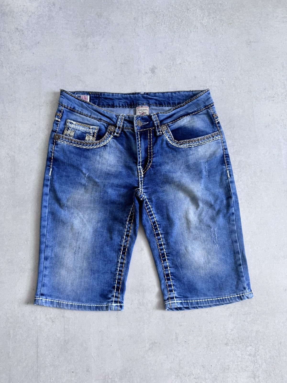 True Religion Vintage True Religion Slim Y2K Denim Unisex U.S.A Shorts Size US 31 - 2 Thumbnail