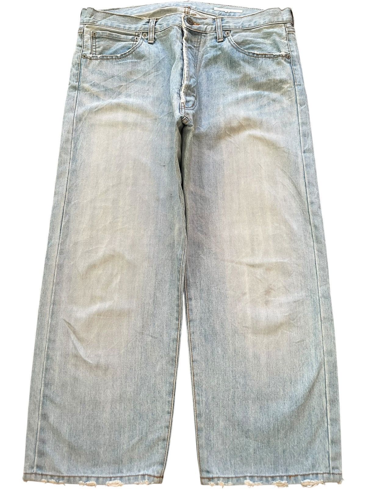 Southpole Vintage Japanese Brand Faded Wash Distress Baggy Jeans Size 35" - 1 Thumbnail