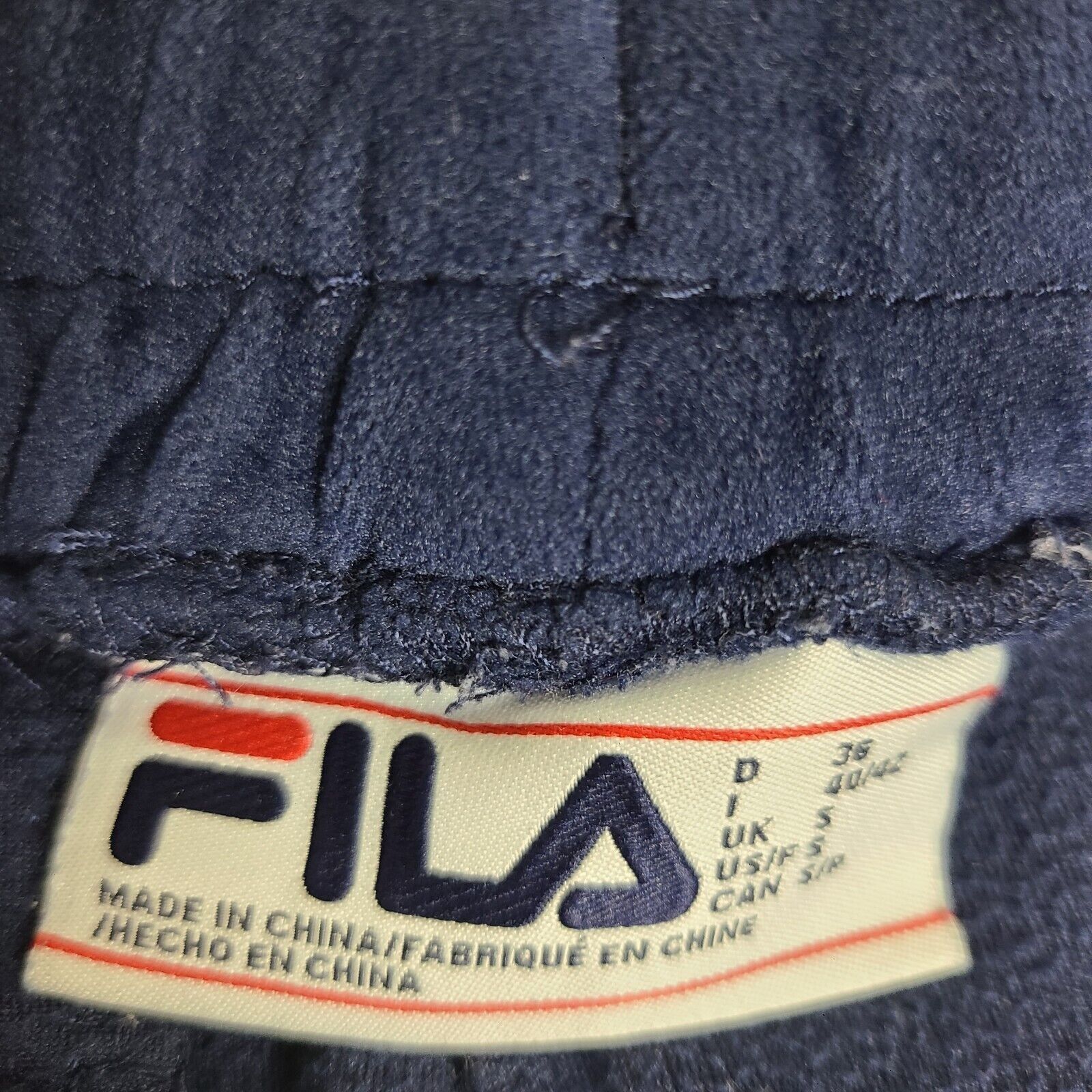 Fila Fila Joggers Women’s Small Navy Blue Velour Velvet Logo Swea Size 29" - 5 Thumbnail