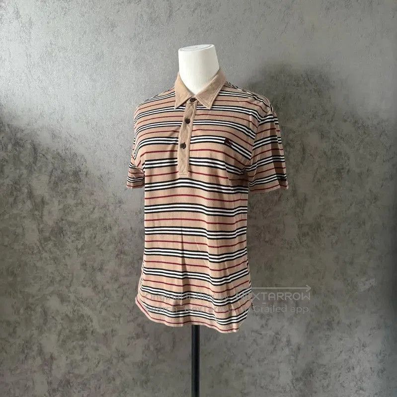 Burberry Burberry Brown Stripe Short-Sleeve Shirt. Size M / US 6-8 / IT 42-44 - 6 Thumbnail