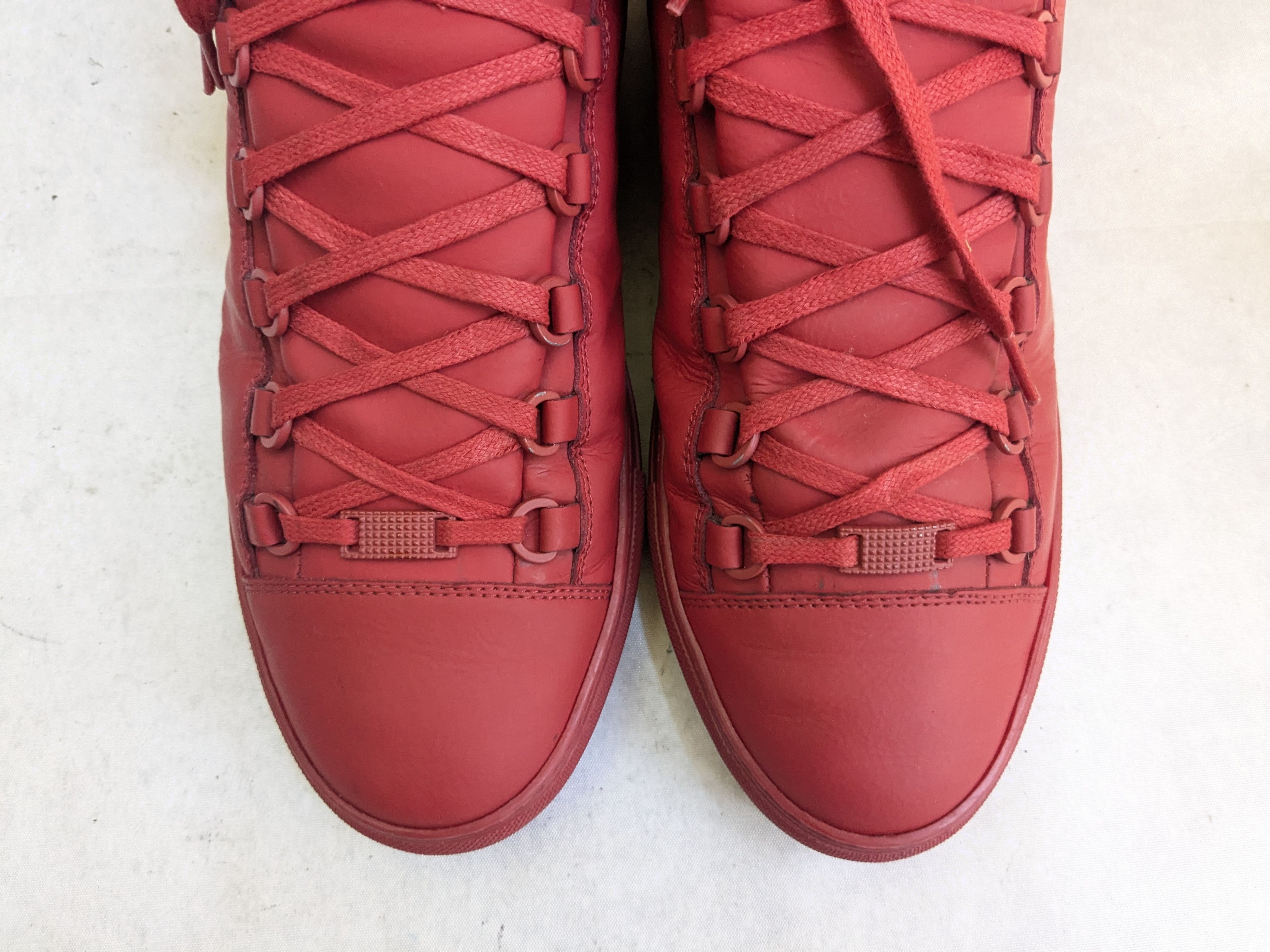 Balenciaga Balenciaga Arena Sneakers Red 10 High Tops Leather Size US 10 / EU 43 - 2 Thumbnail