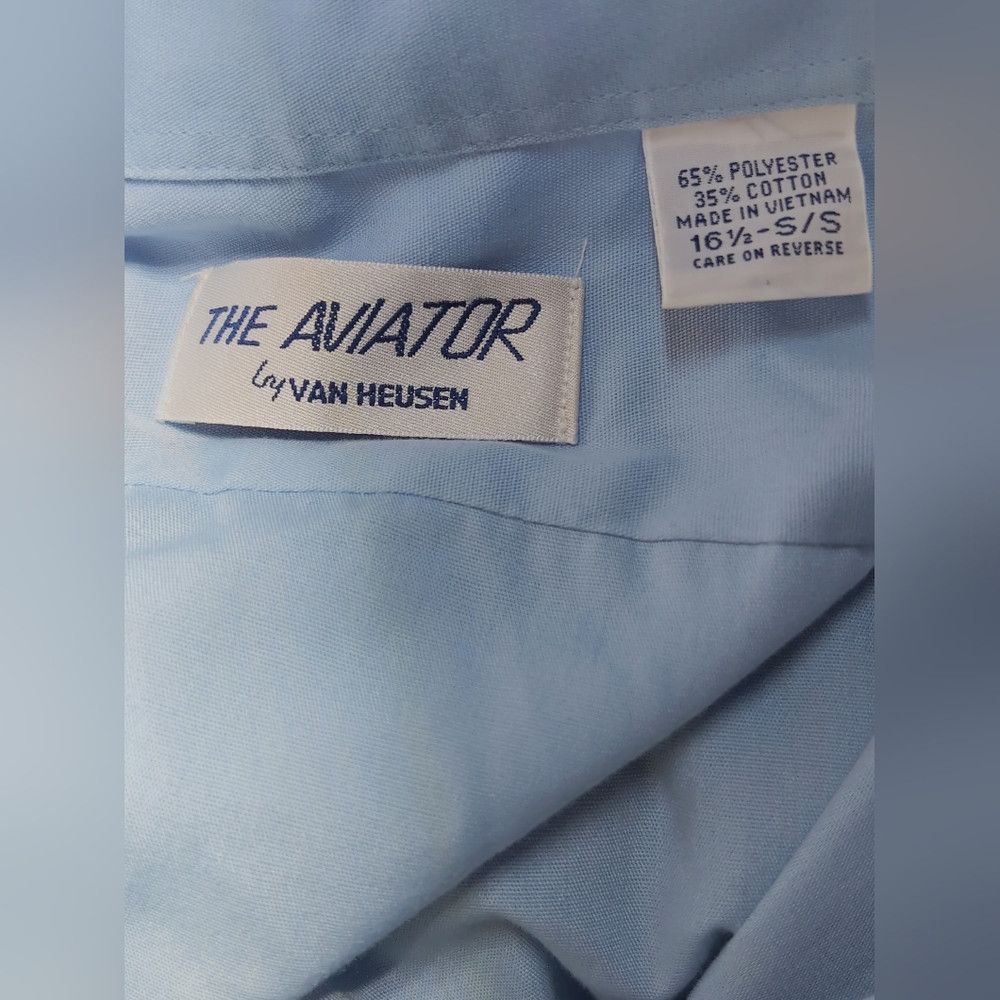Van Heusen Pilot Uniform The Aviator Light Blue Men's Shirt By Van Hus Size US L / EU 52-54 / 3 - 3 Thumbnail