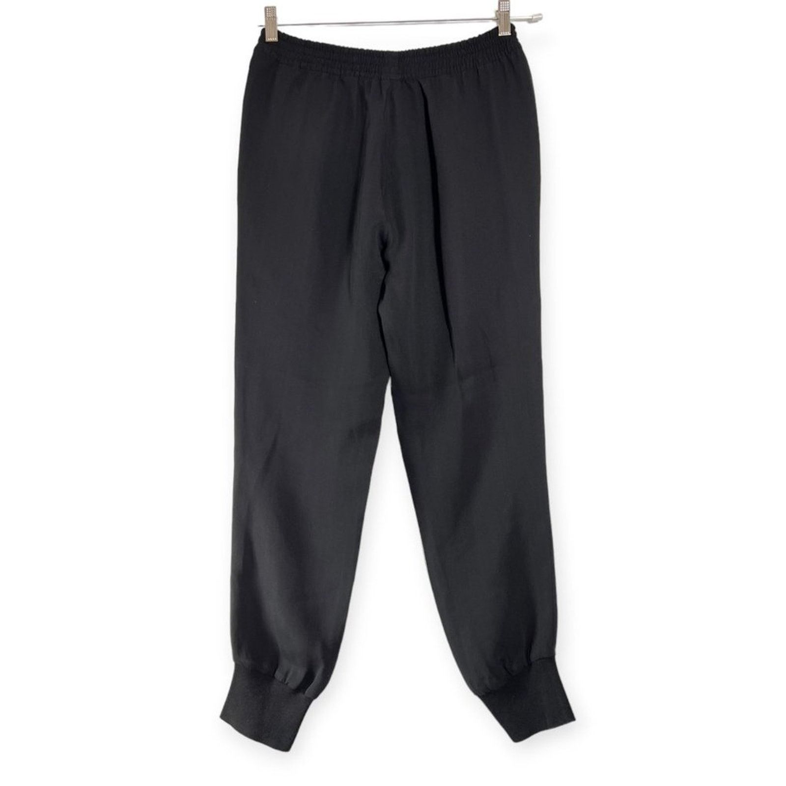Vince Vince 100% Silk Jogger Pants Black Size M Lounge Trousers Size 28" / US 6 / IT 42 - 3 Thumbnail