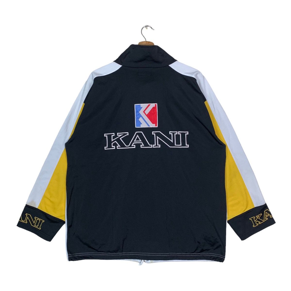 Vintage Kani Sport Spell Out Tri Tone Zipper Coach Jacket